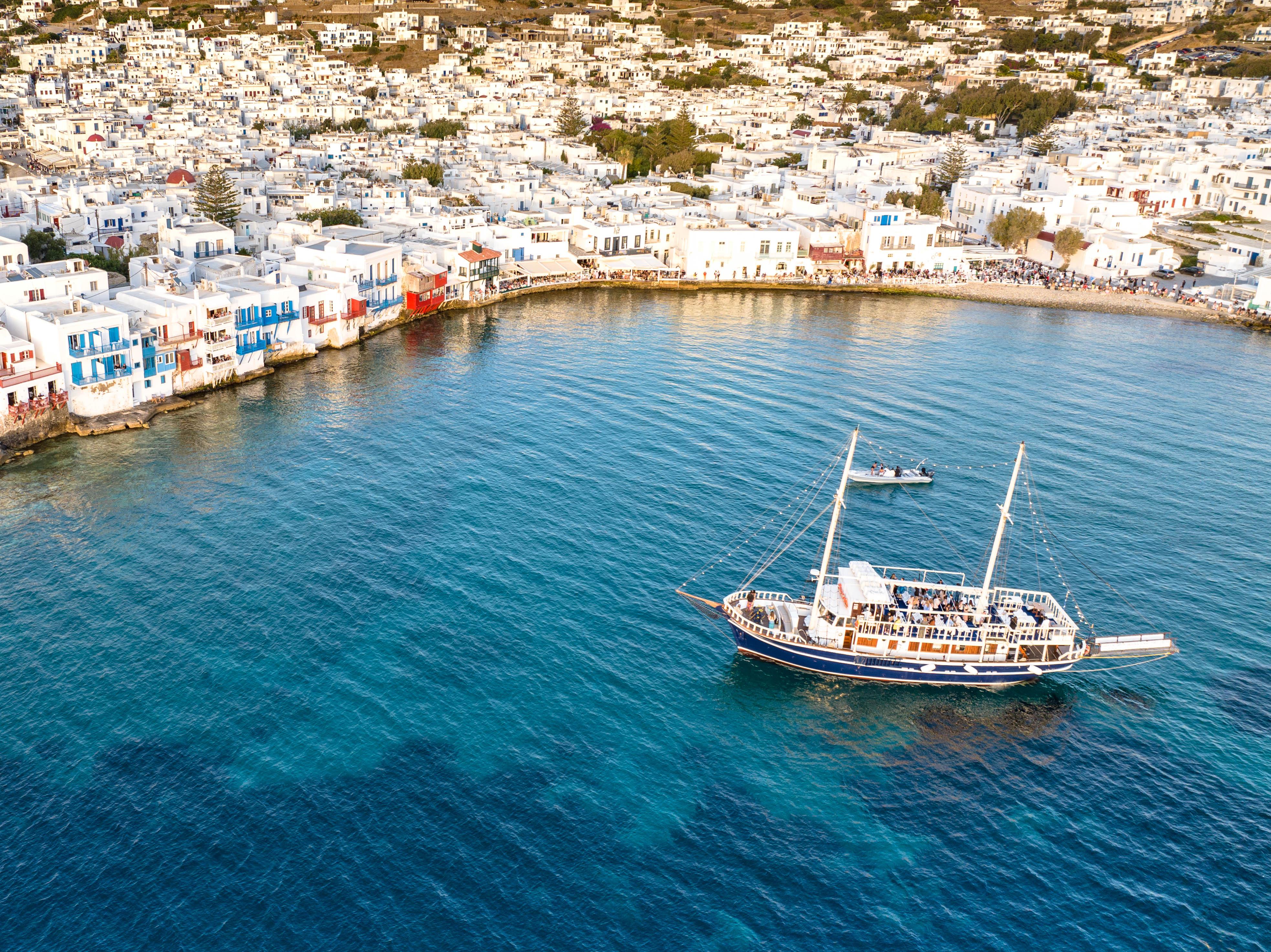 Mykonos Sunset Party Cruise with Swim Stop