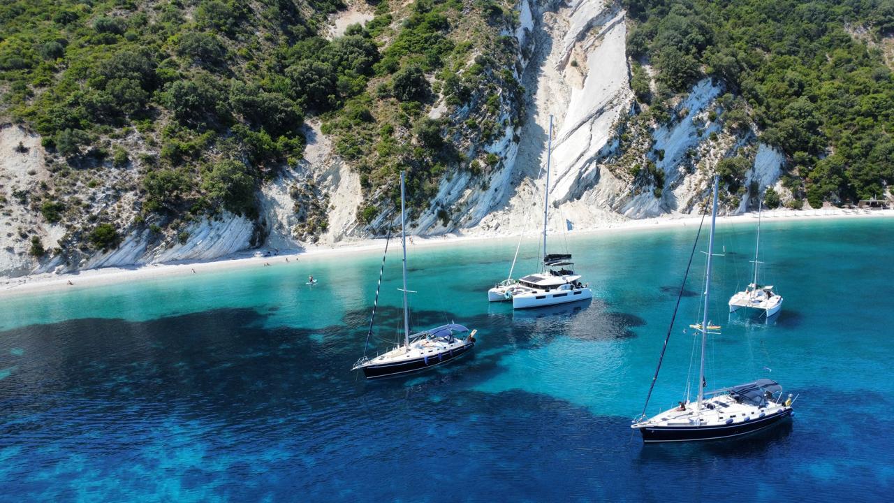 Intimate Ithaca Sailing Adventure with Lunch & Secret Coves