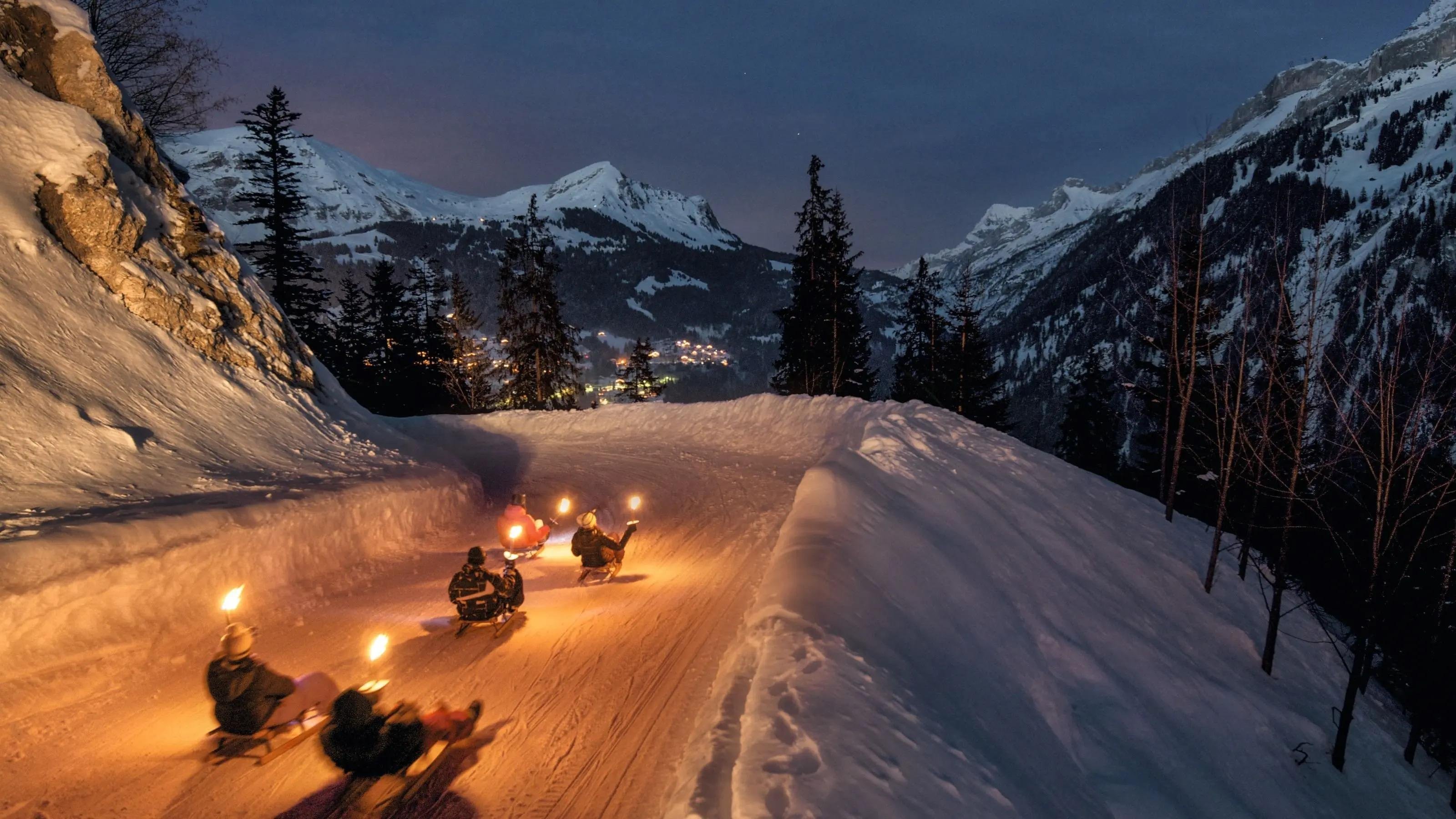 Sunset Sledding & Swiss Fondue Evening