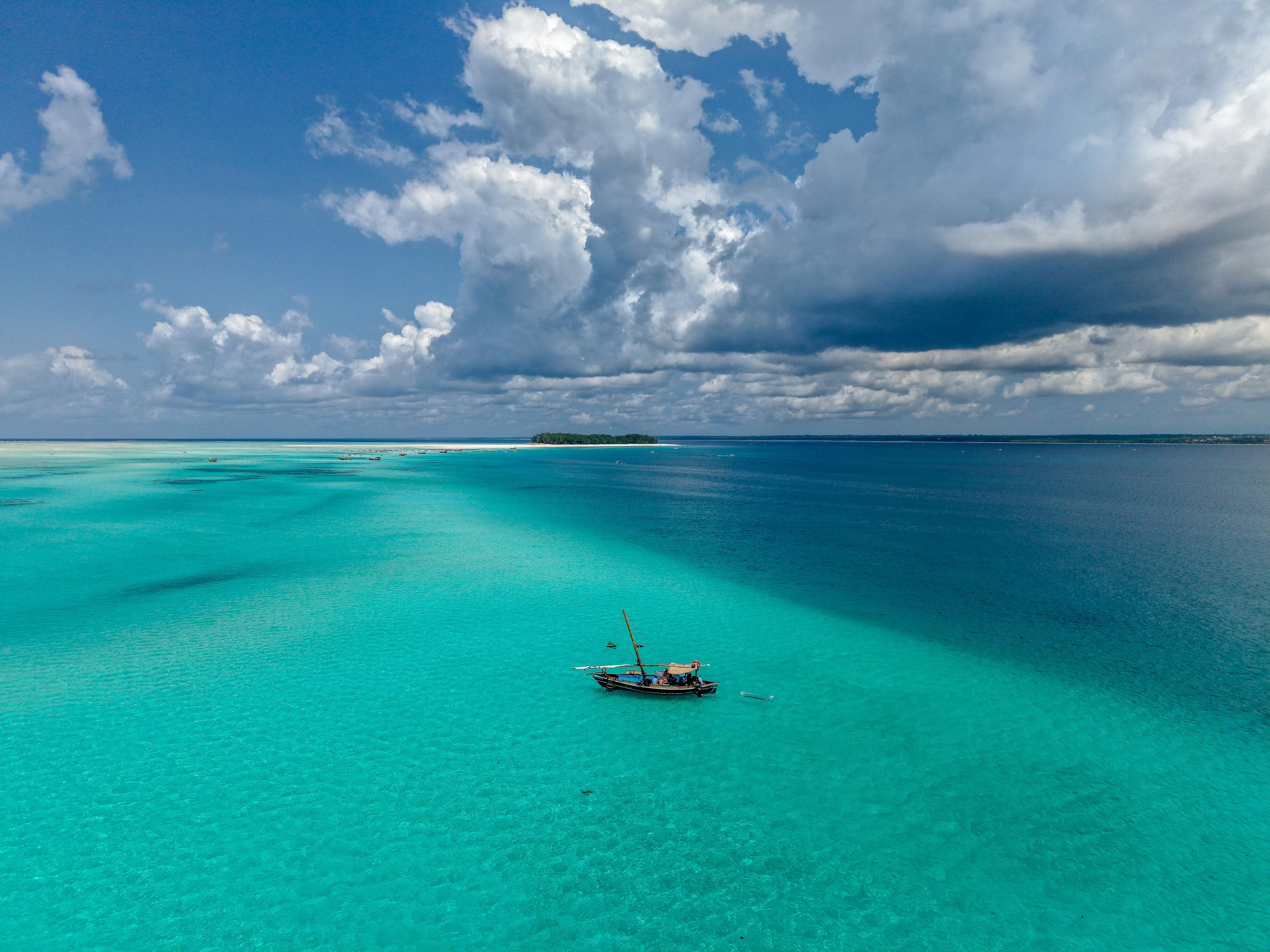 Mnemba Island Full-Day Dhow Sail: Dolphins, Snorkeling & BBQ