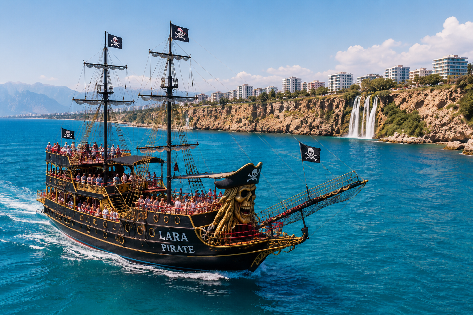 Antalya Lara Beach Pirate Boat Cruise with Lunch