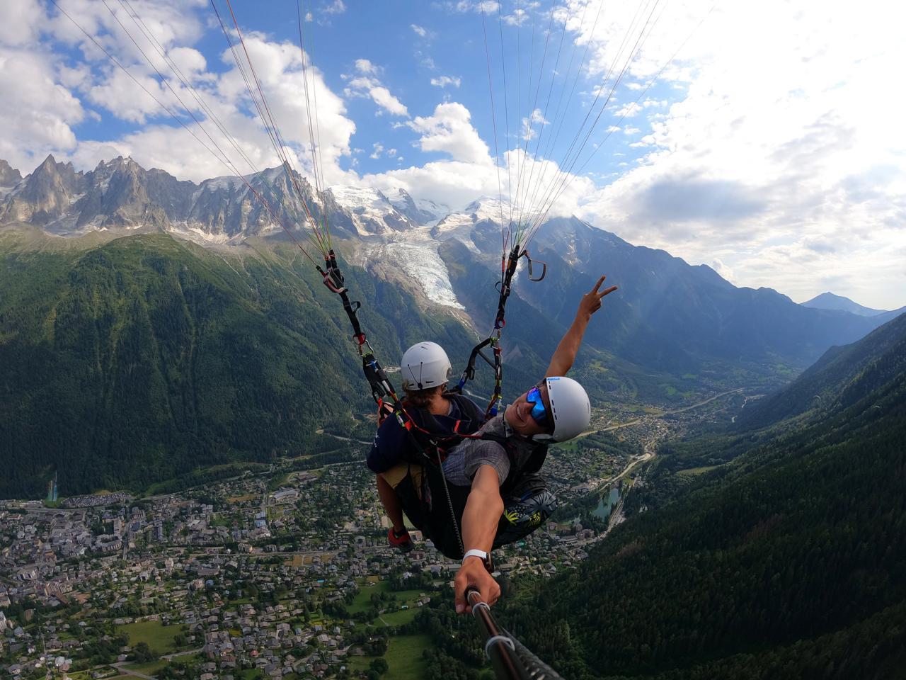 Chamonix Tandem Paragliding from Plan de l'Aiguille