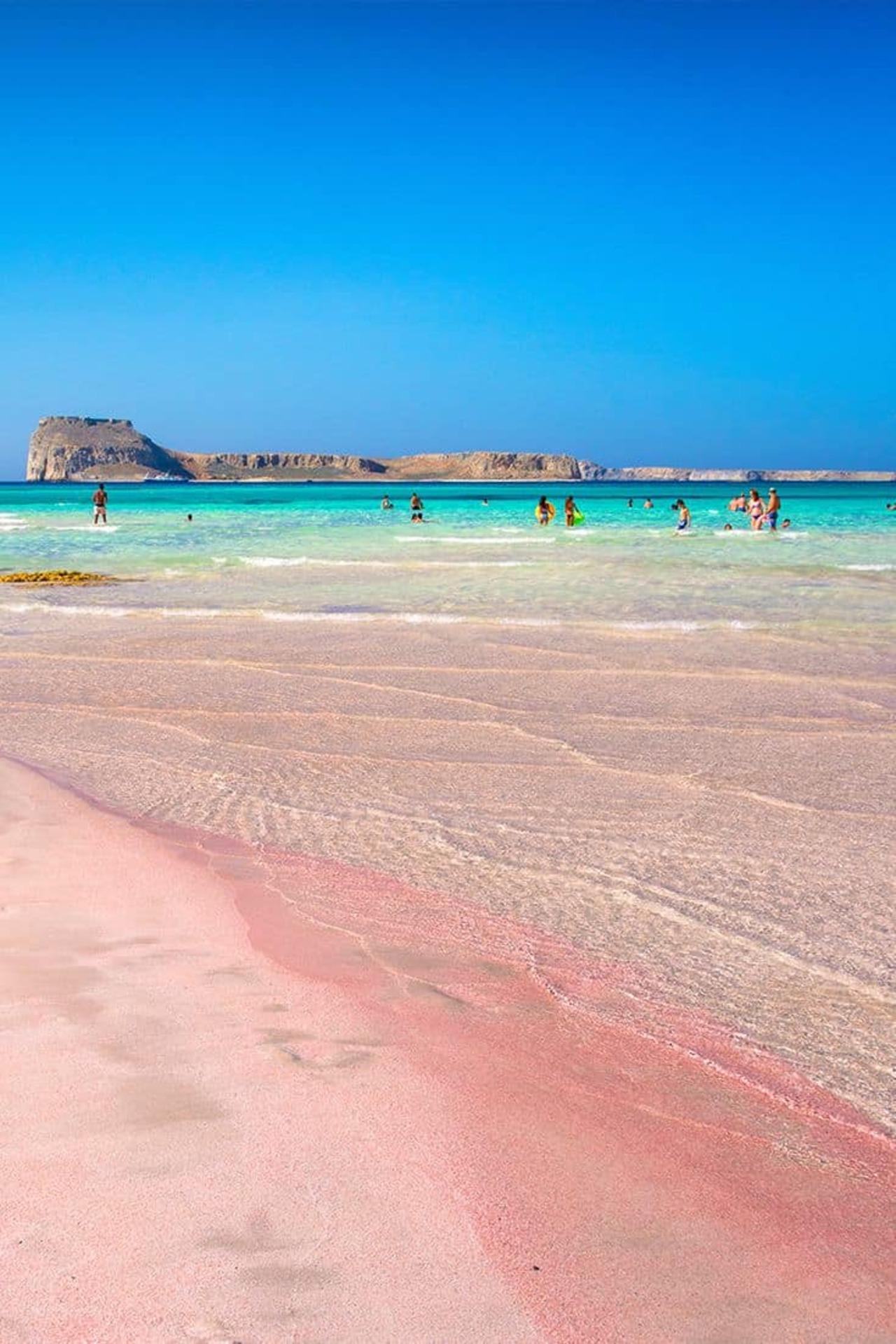 Elafonissi pink sand beach and Balos lagoon tour Crete — shallow turquoise lagoon, Gramvousa Venetian fortress — image 9