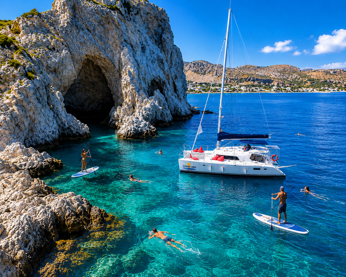 Half-Day Catamaran Adventure with Swimming & Snorkeling