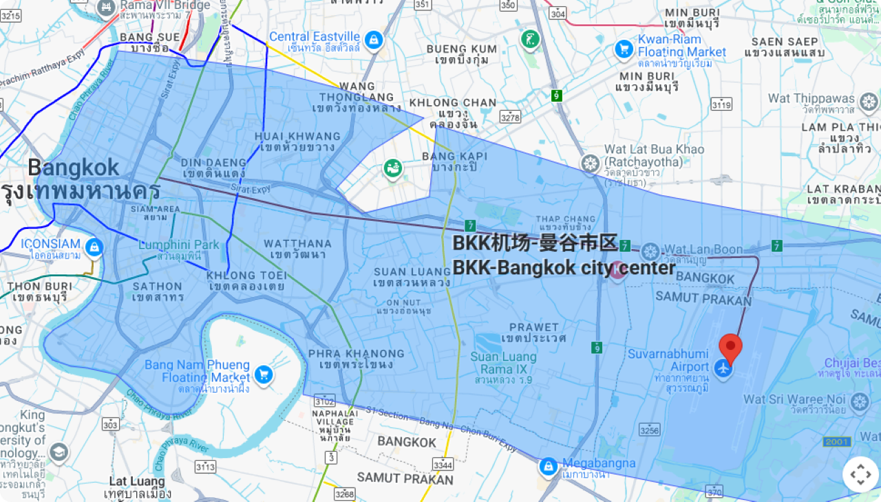 Bangkok Suvarnabhumi Airport Private Transfer – City Center