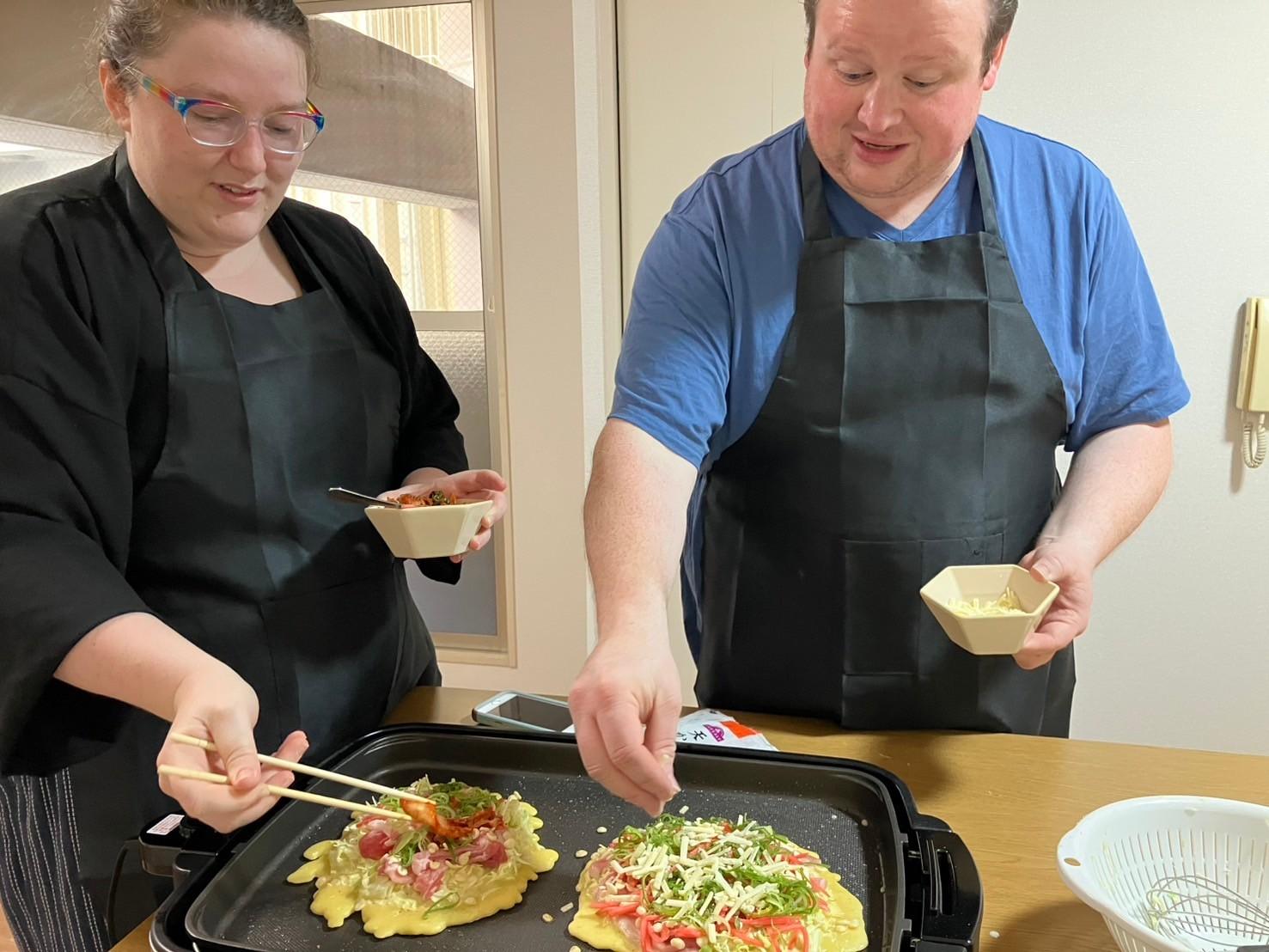Osaka : Cooking Class Okonomiyaki & Takoyaki course in Nanba