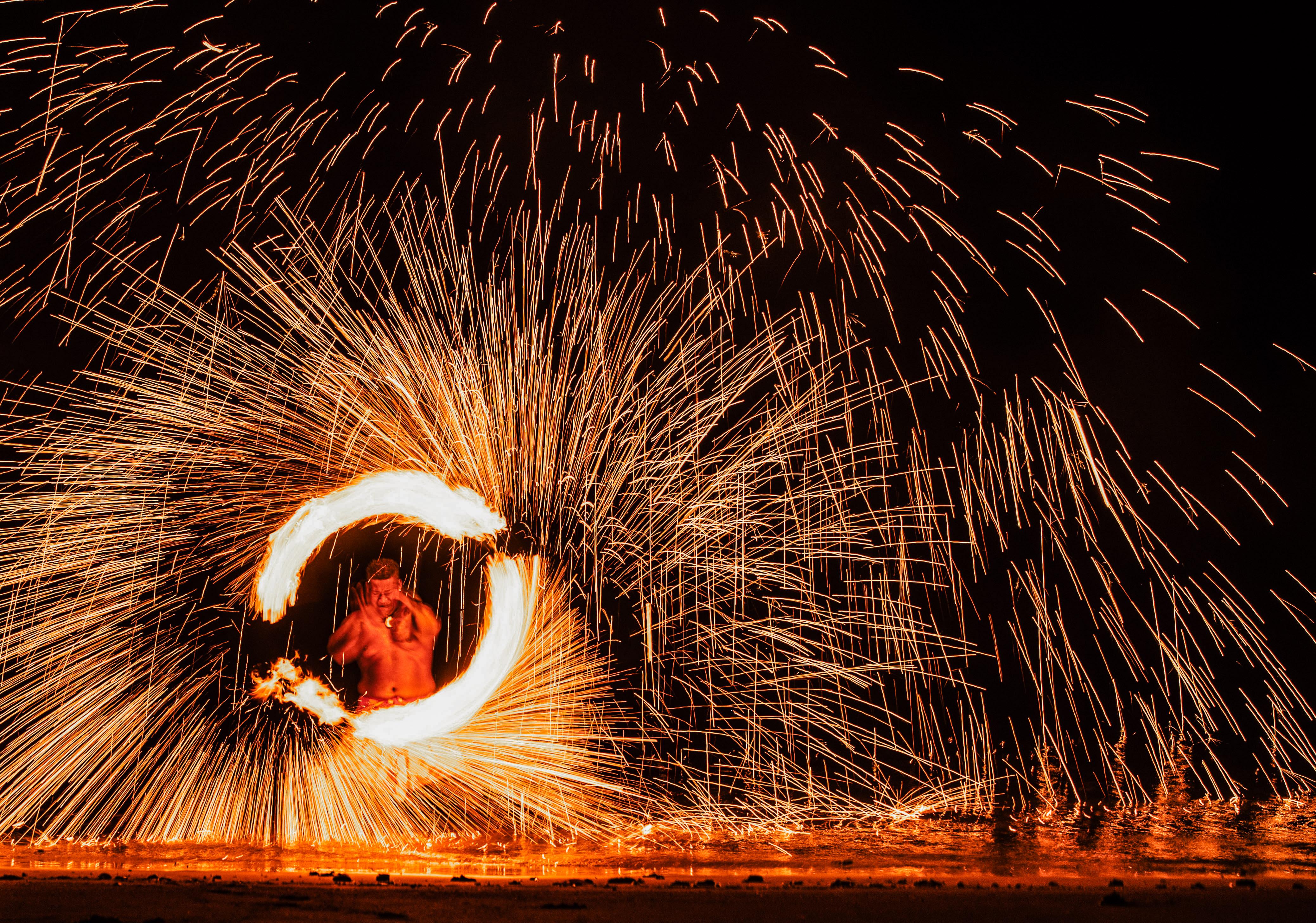 Fiji Sunset River Cruise with Traditional Dinner & Fire Performance