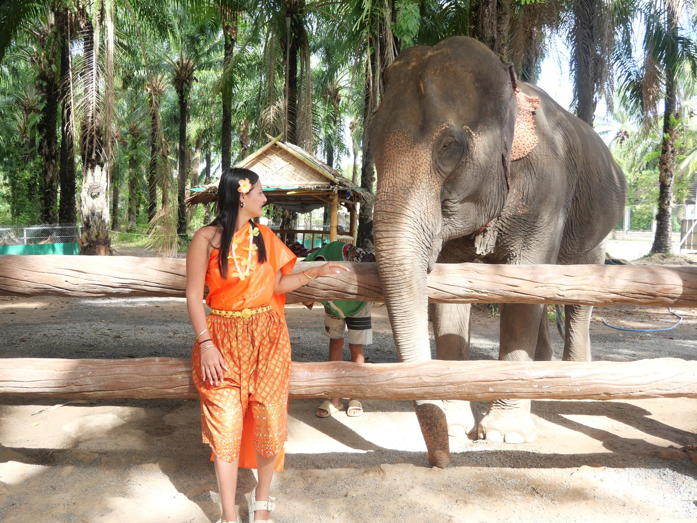 Krabi Elephant Feeding & Thai Dress Experience