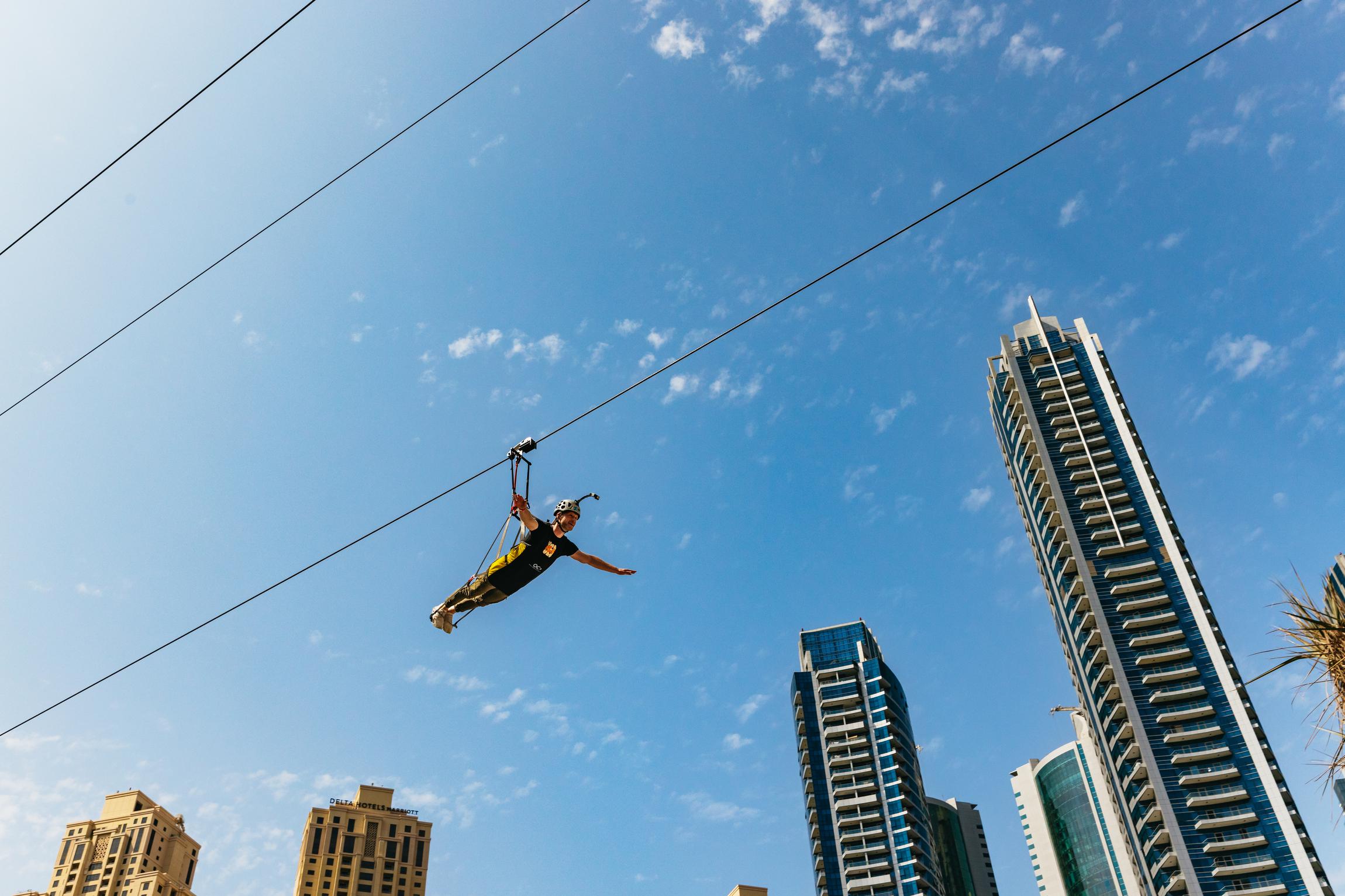 Dubai Marina Zipline: Superman Flight with Photos & Video