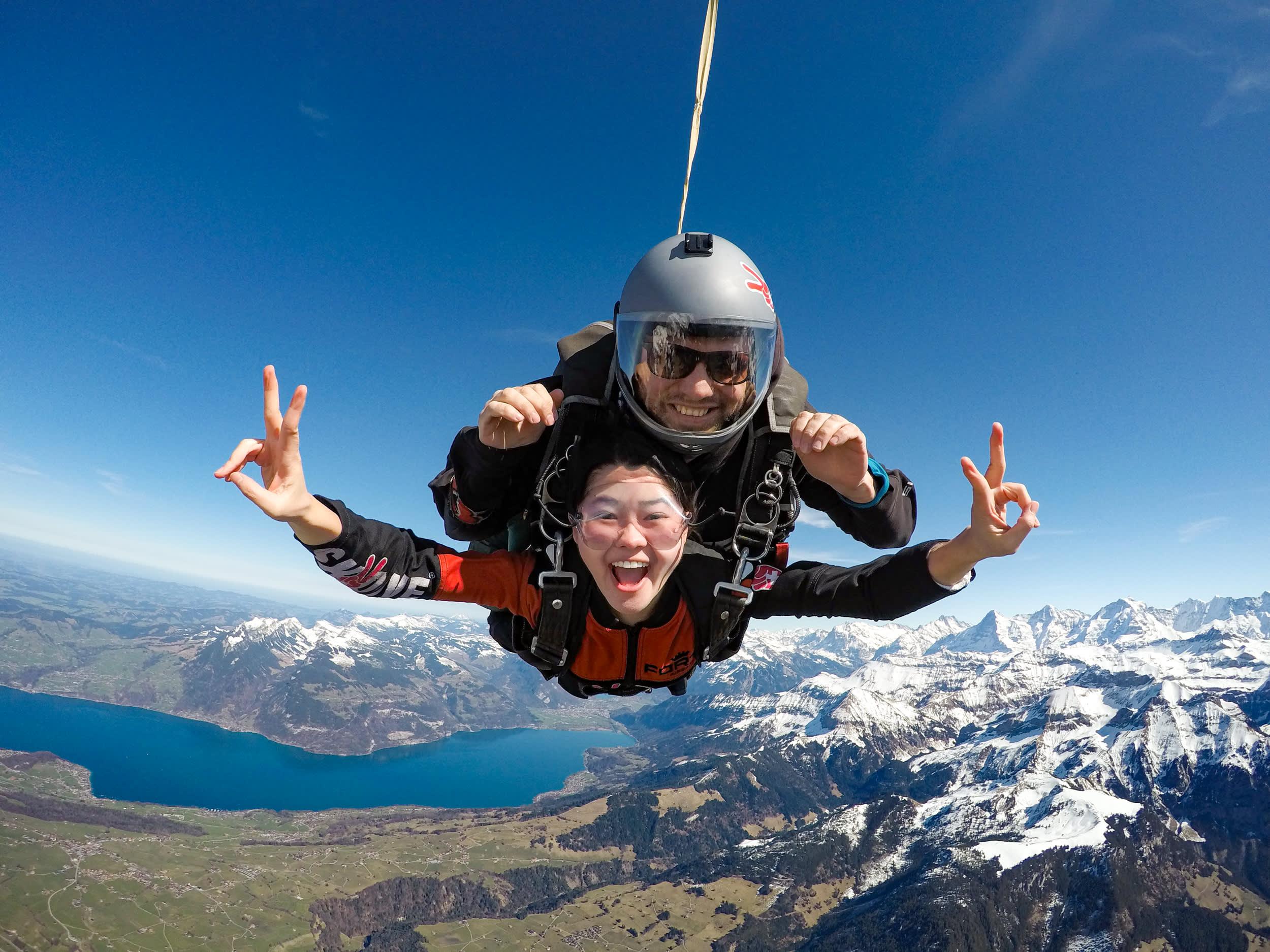 Zurich to Interlaken Skydiving & Alpine Flight Experience