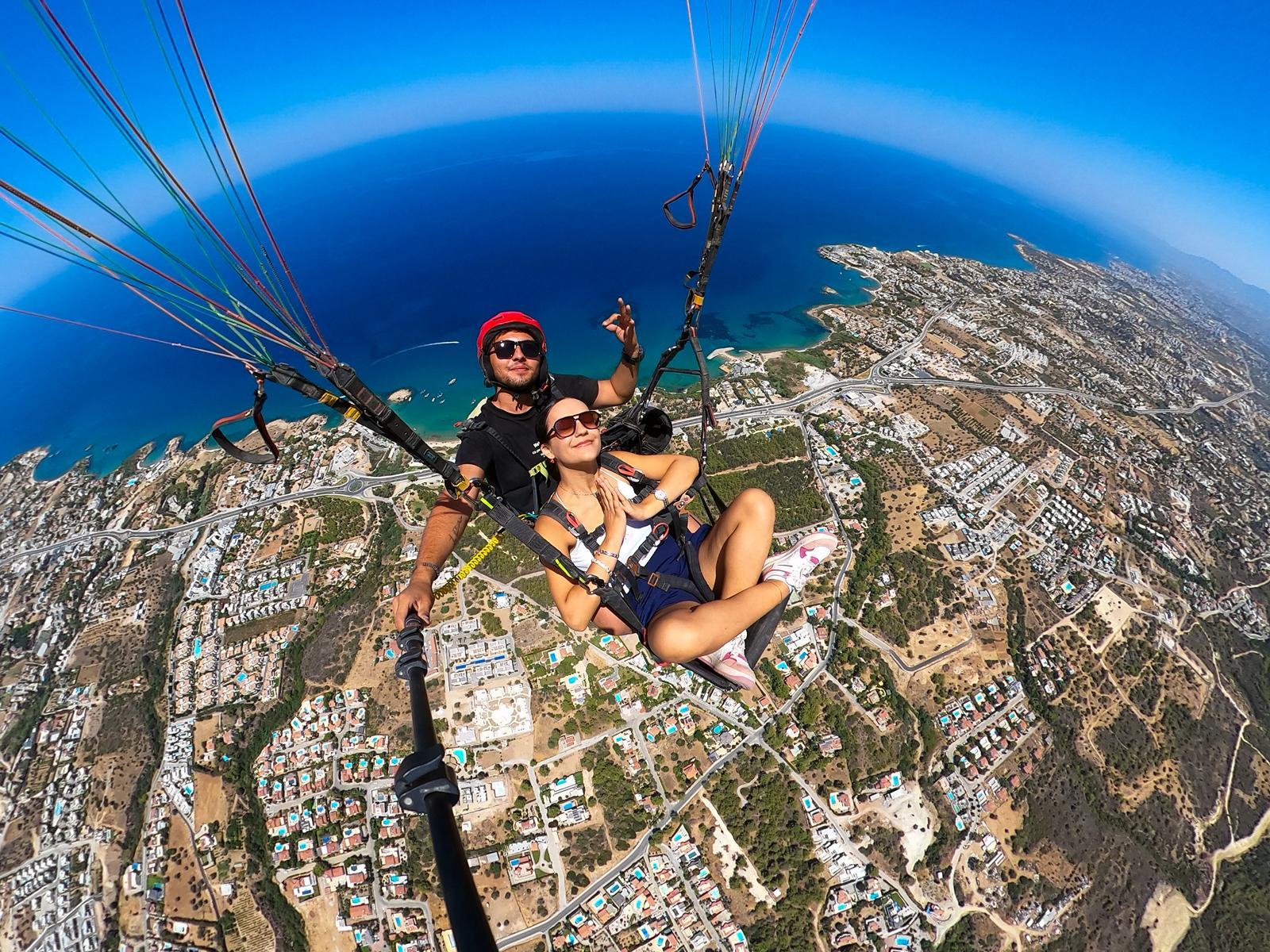 Tandem Paragliding Over Kyrenia