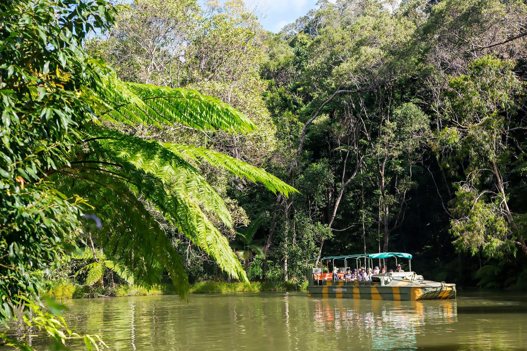 Kuranda Rainforest Army Duck Adventure with Skyrail & Scenic Railway