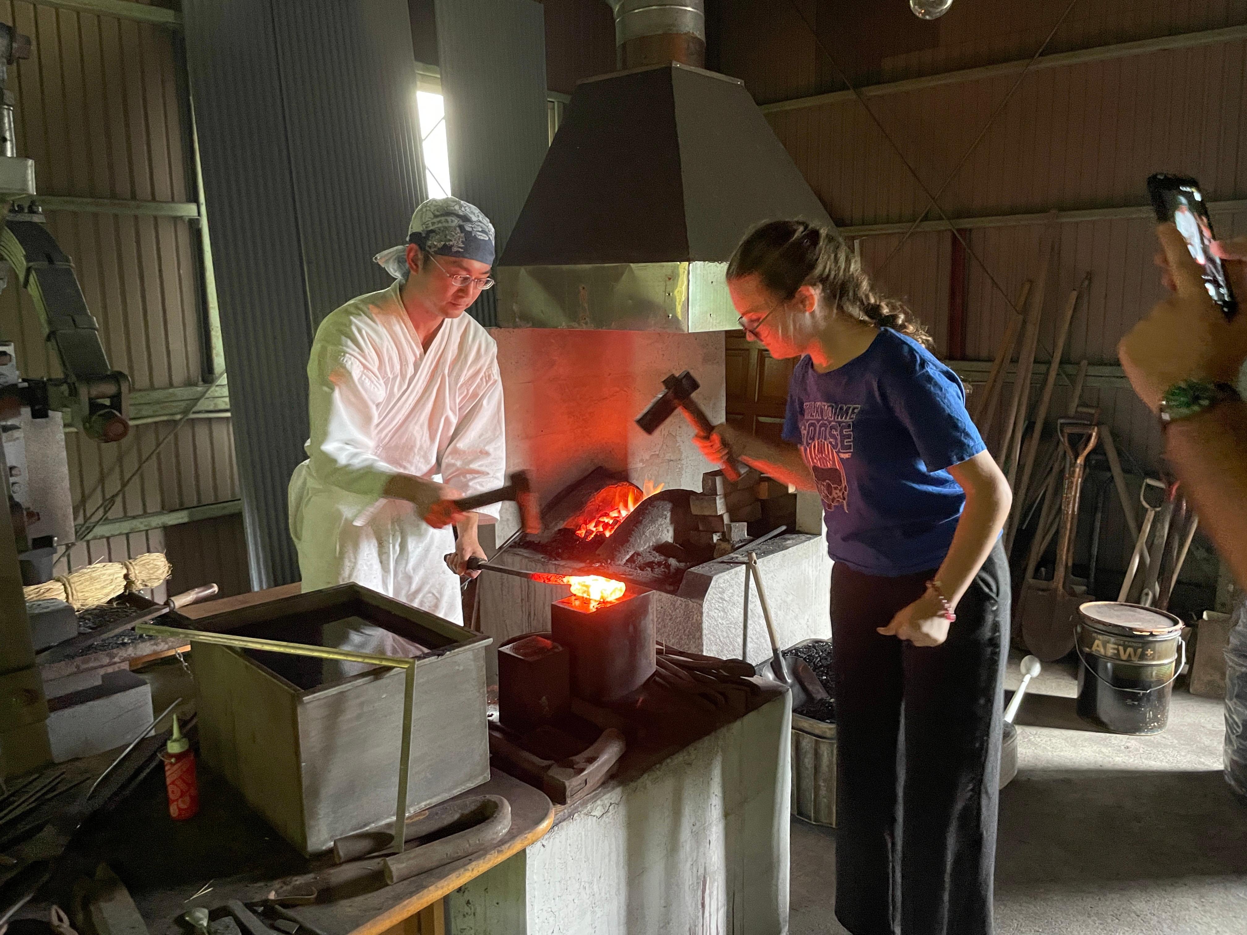 Master Swordsmith Forging Demonstration in Seki