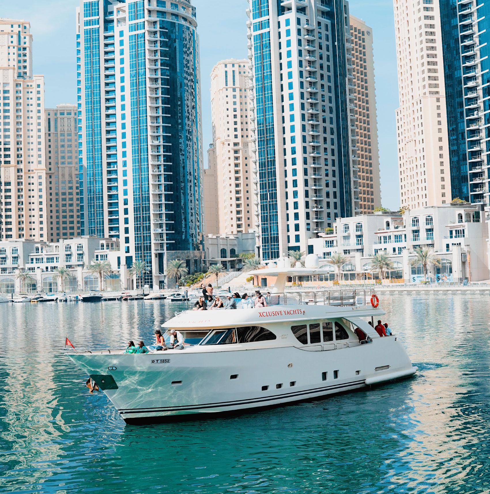 Dubai Marina Yacht Cruise with Drinks & Skyline Views