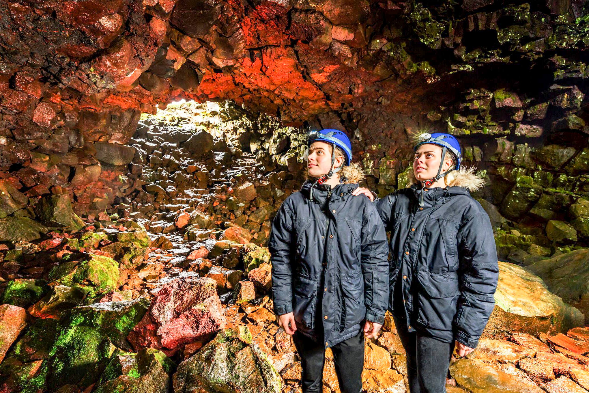 Raufarhólshellir Lava Tunnel Exploration from Reykjavik