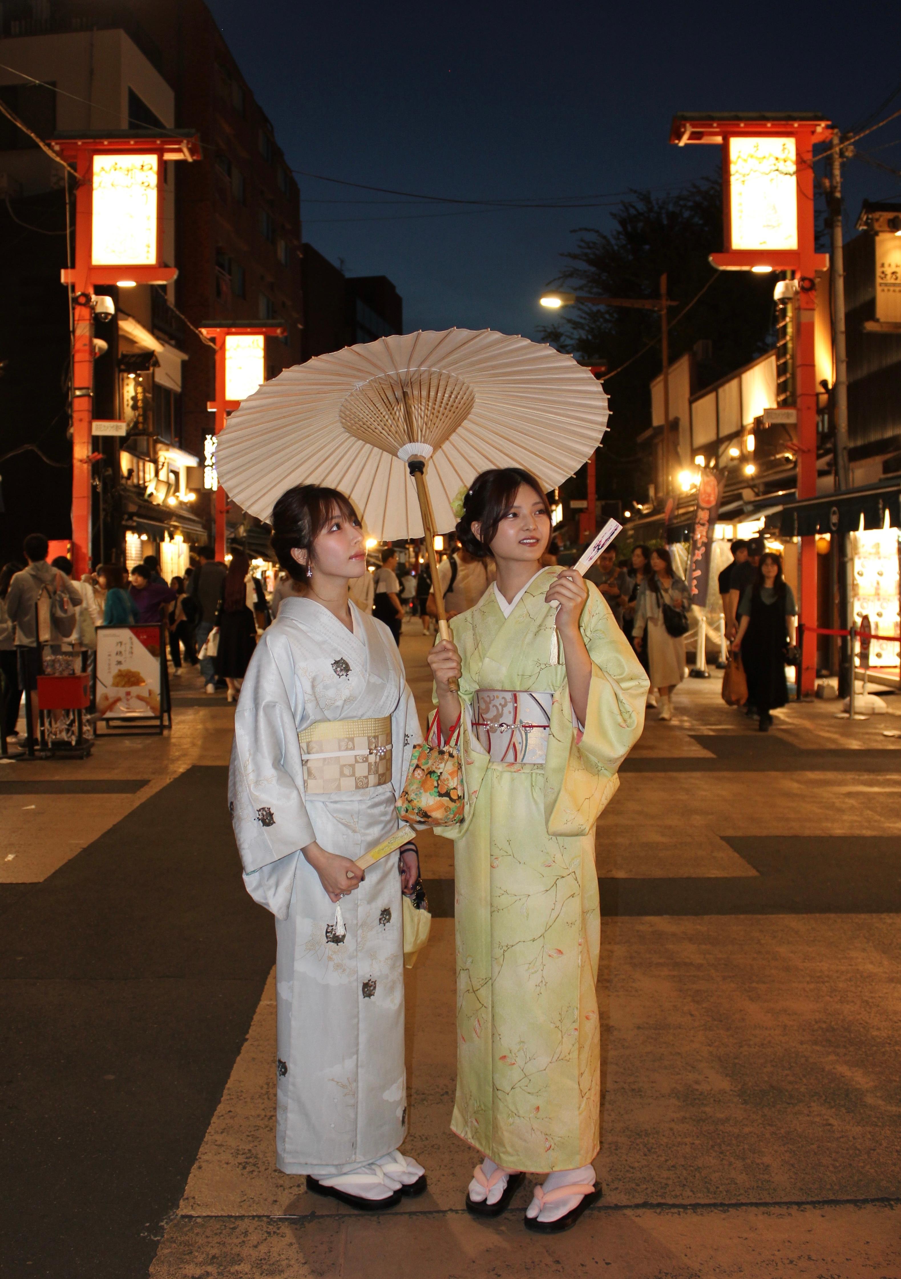 Asakusa Kimono Rental with Styling & Tea Ceremony