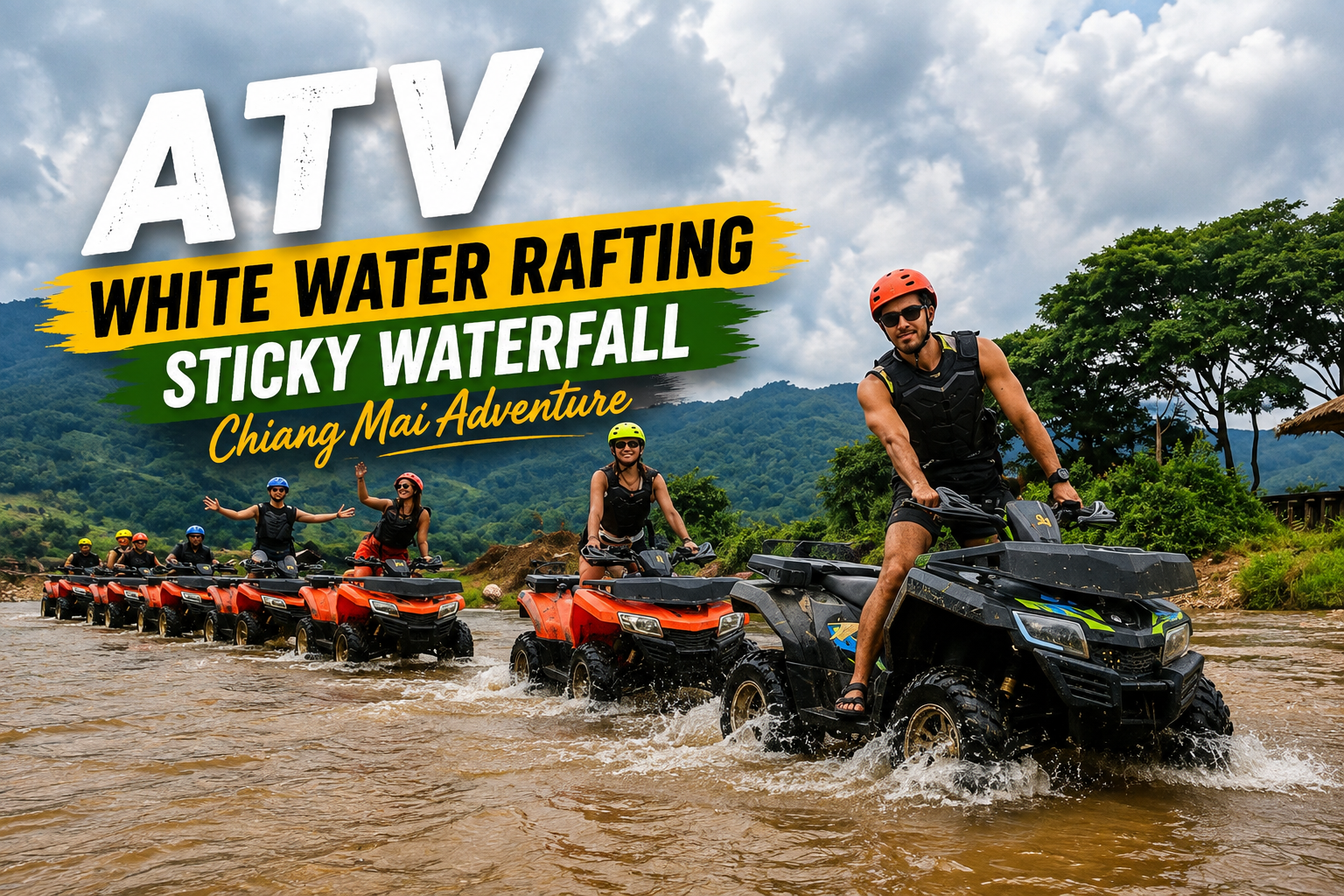 Chiang Mai: avventura in ATV, rafting e Sticky Waterfall