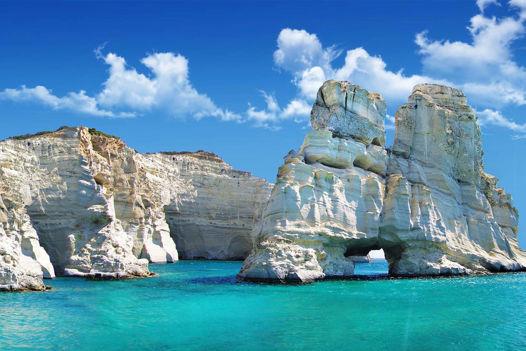 Kleftiko boat tour Milos sea caves arches sailing — image 13