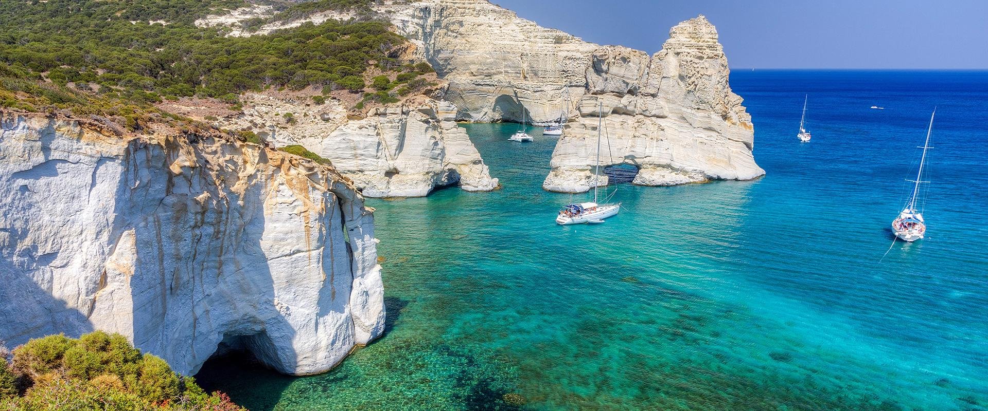 Kleftiko boat tour Milos sea caves arches sailing — image 12