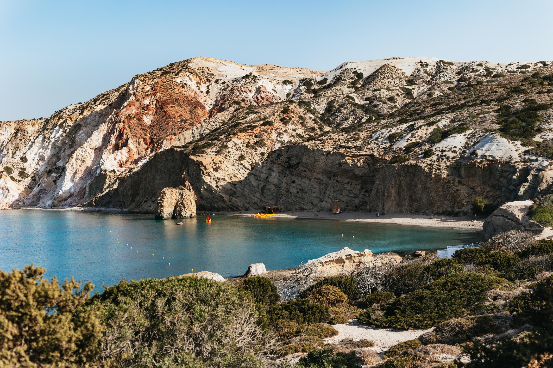 Milos kayak tour Tsigrado Gerakas sea caves south coast — image 14