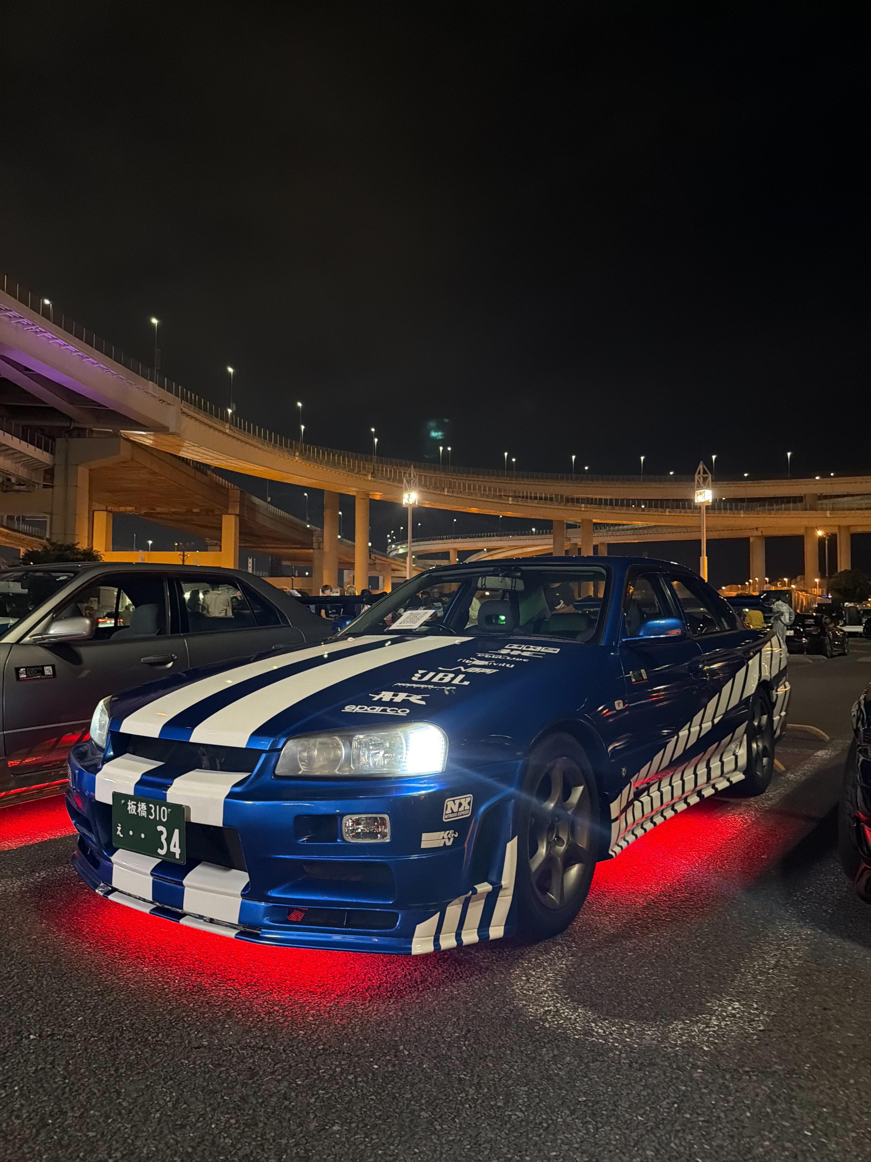 Tokyo Private R34 Skyline JDM Drive & Daikoku Car Meet