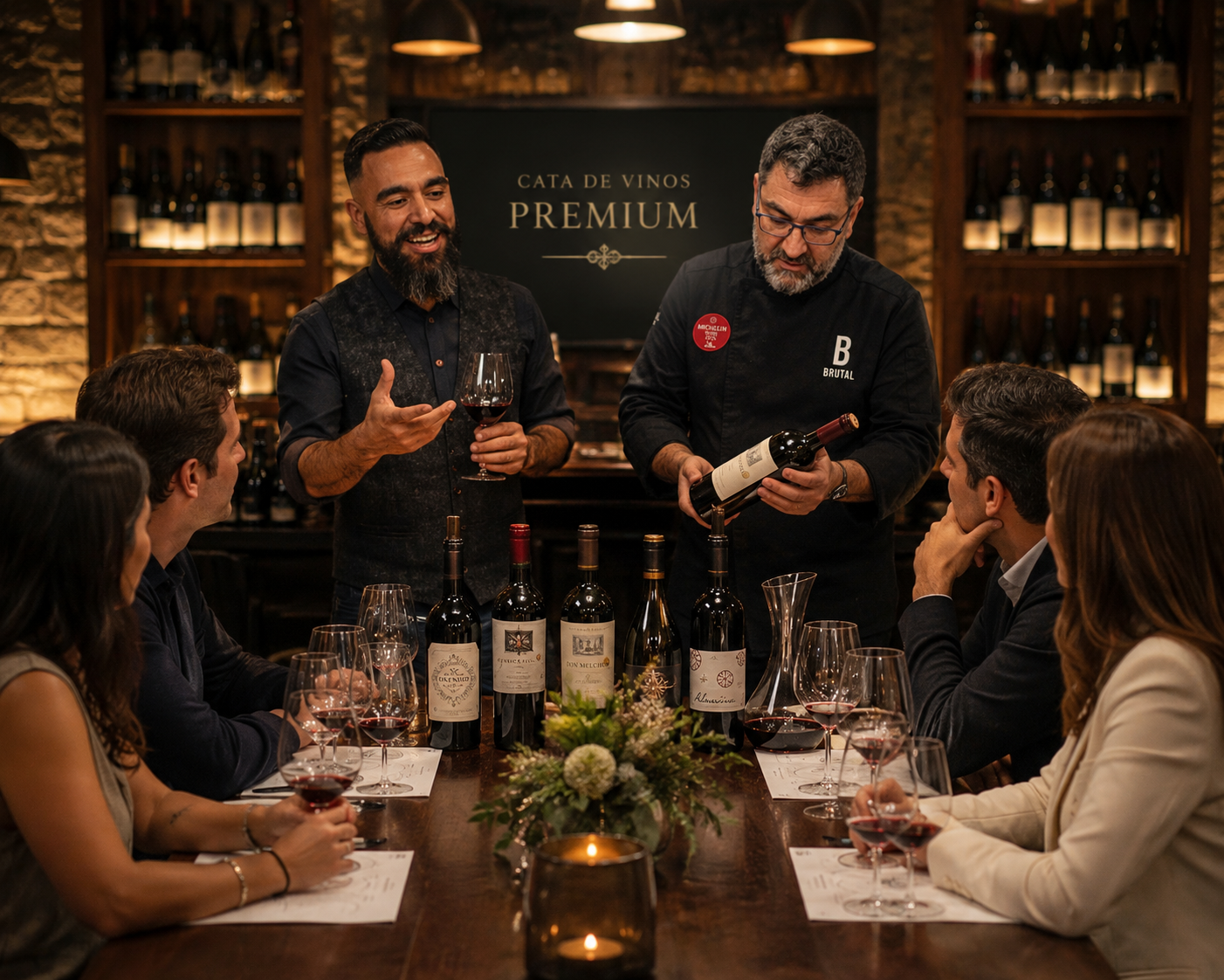 Premium Wine Tasting with Sommelier & Gourmet Pairings