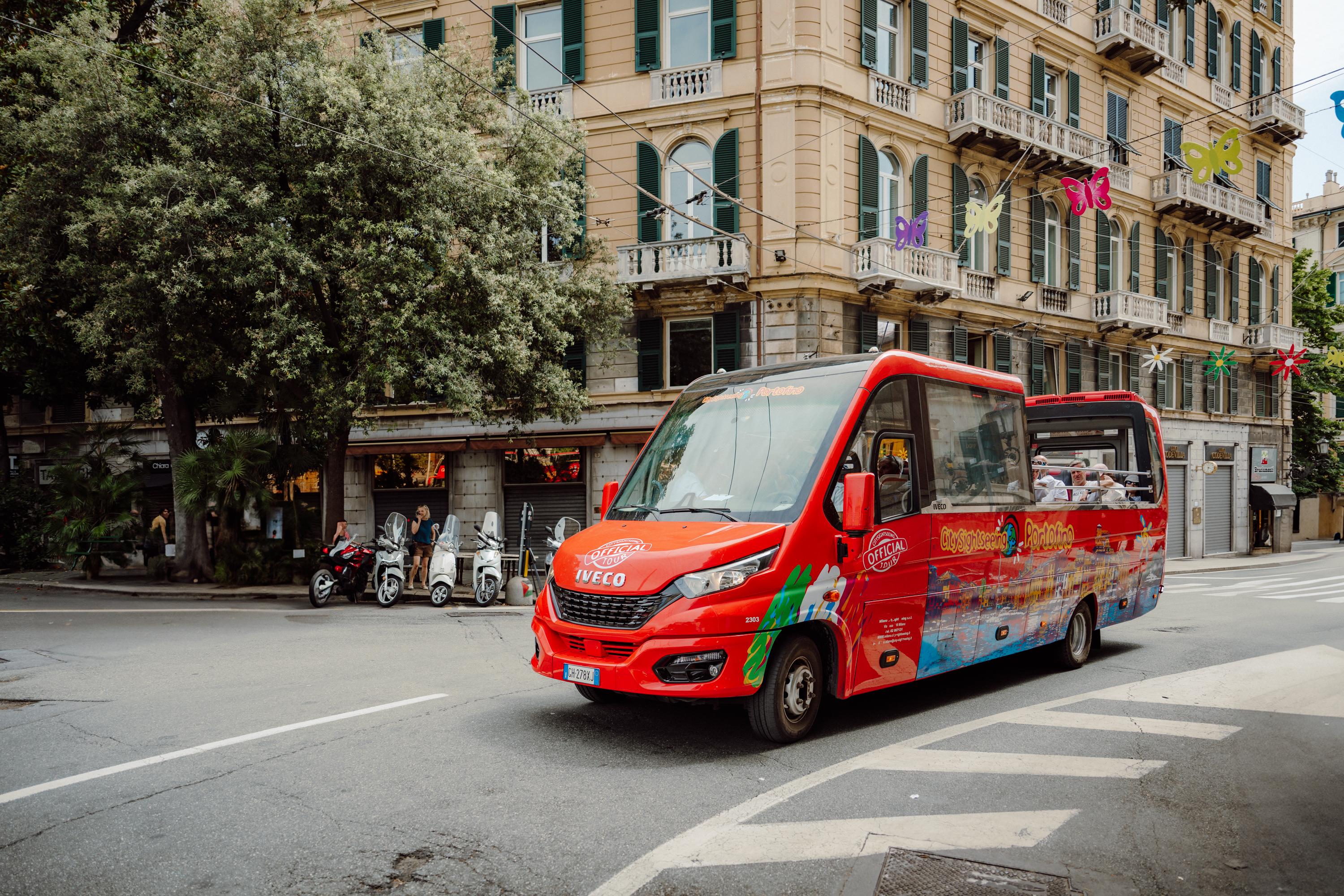 Genoa to Portofino Open-Top Bus Return Transfer
