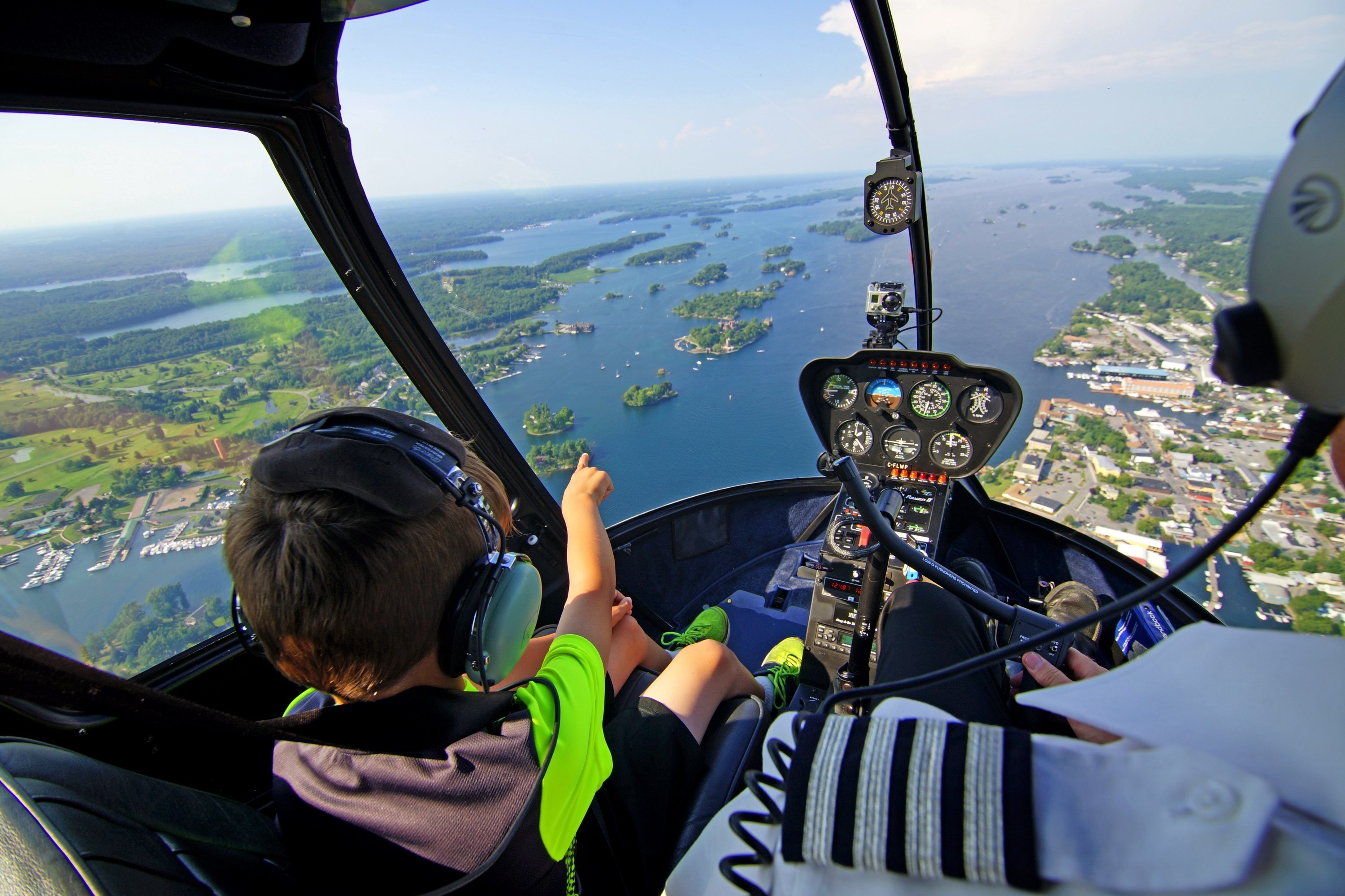 1000 Islands helicopter tour — aerial view of the St. Lawrence River — image 2