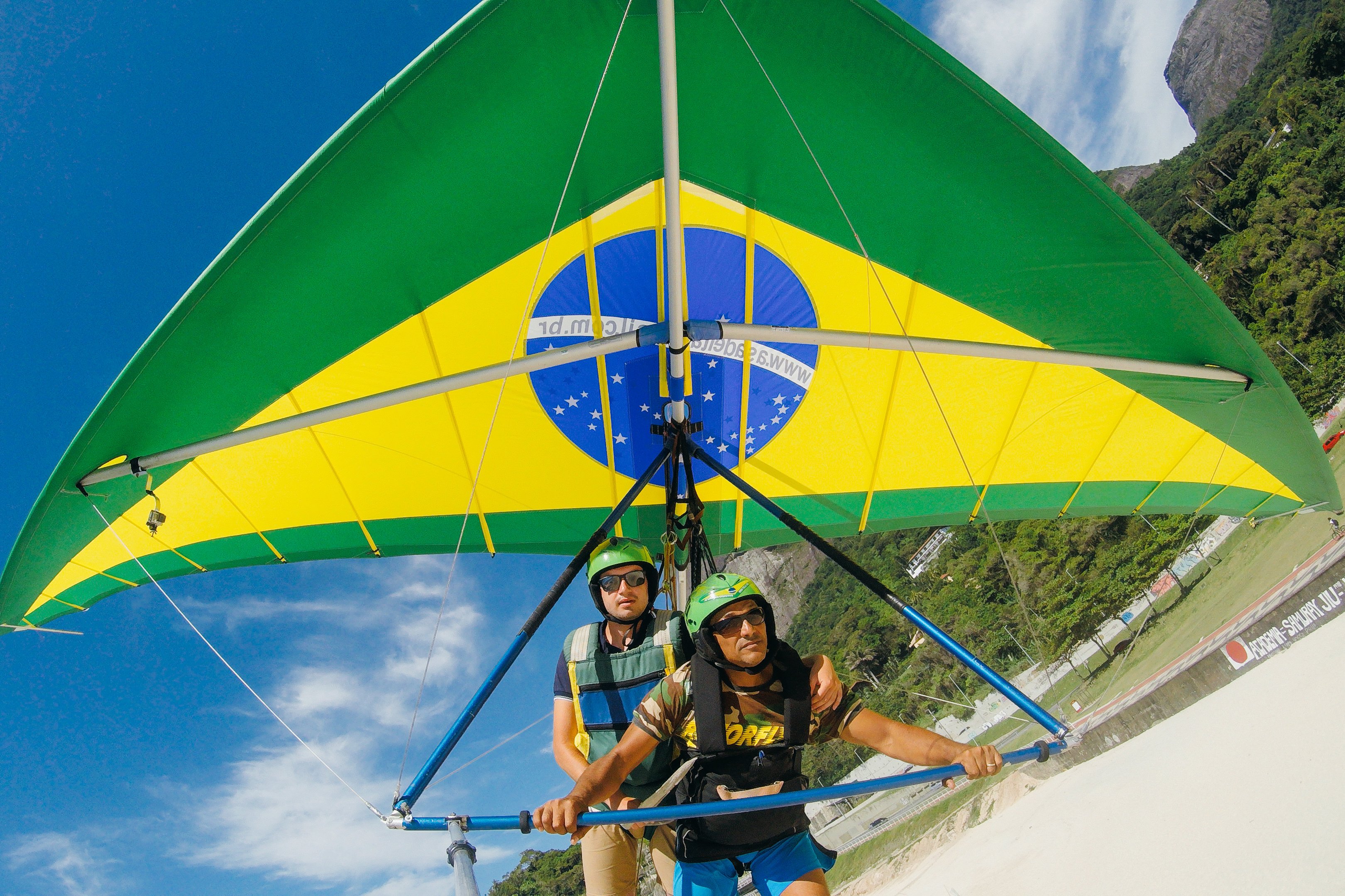 Tandem Hang Gliding Flight over Rio