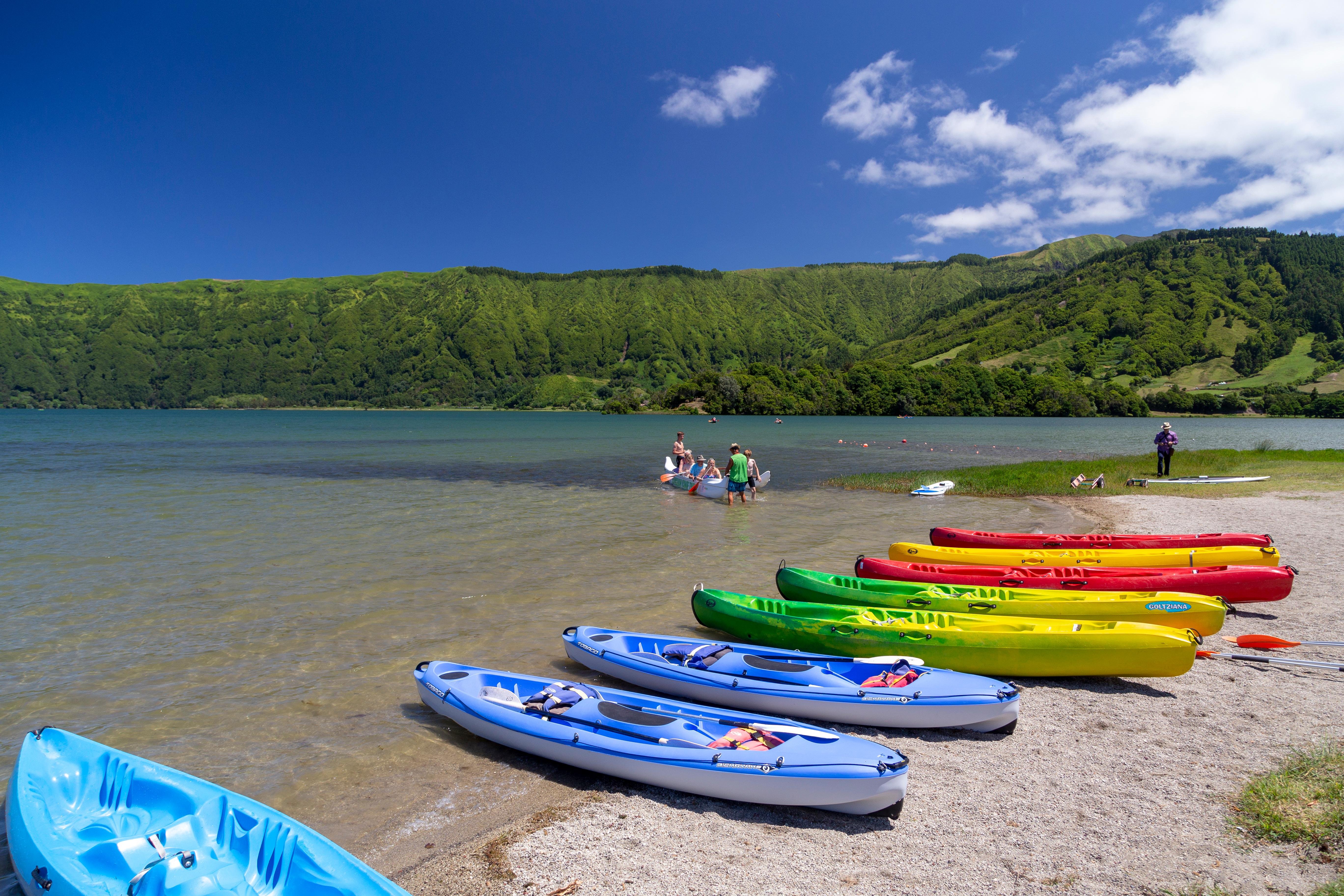 Double Kayak Rental on Sete Cidades Crater Lake