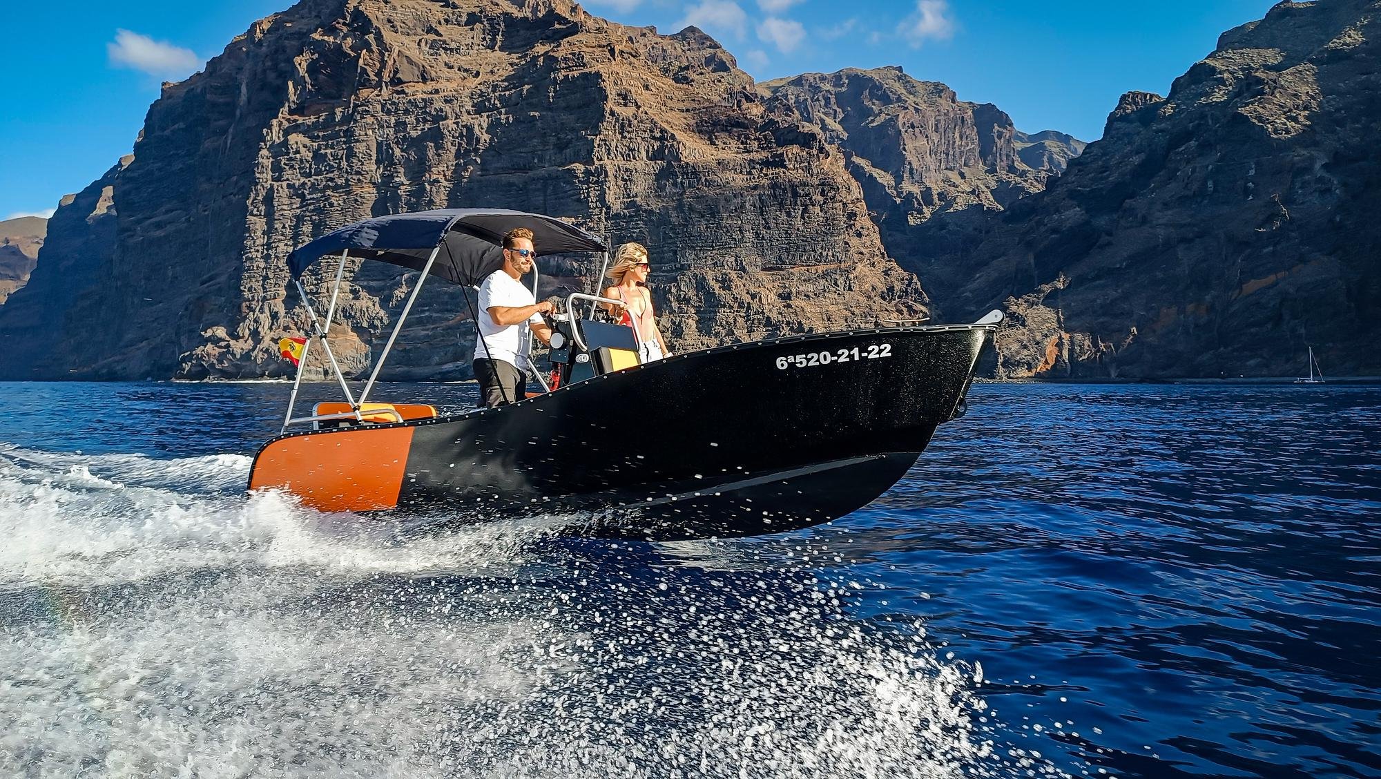 Self-Drive Boat Adventure Along Los Gigantes Cliffs