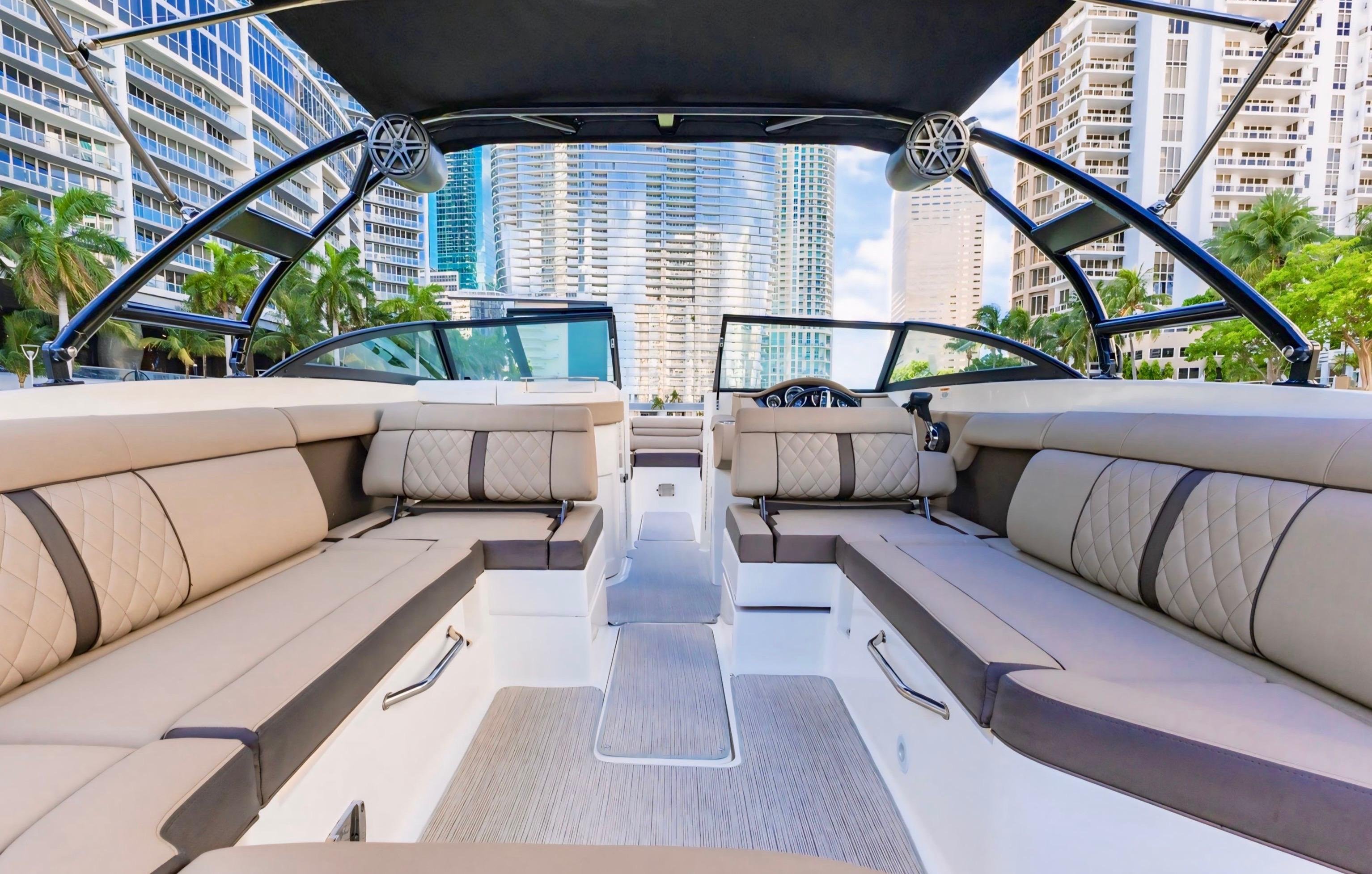 Miami Private Boat Charter with Skyline Cruise & Island Stops