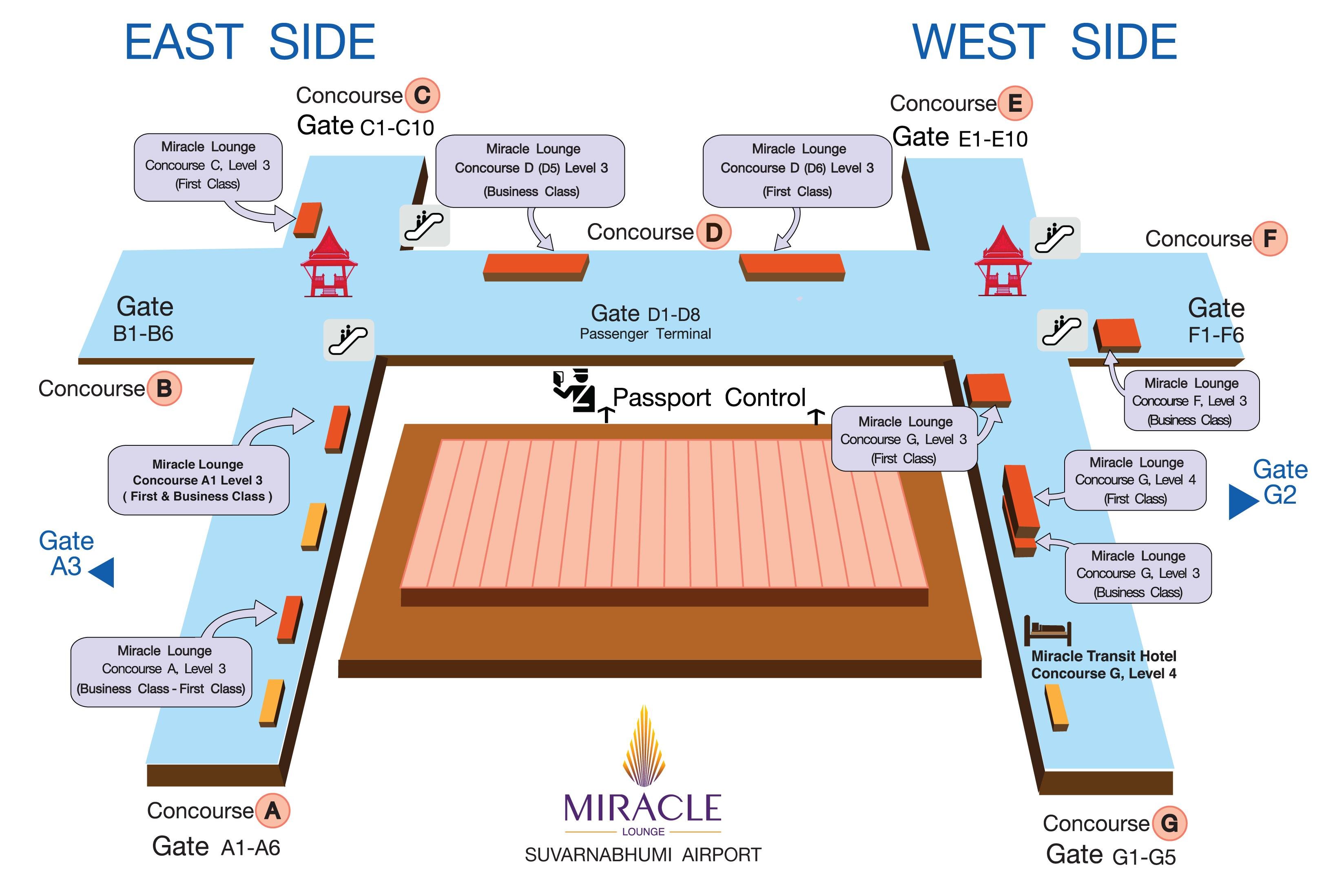 Suvarnabhumi Airport: 2-Hour Miracle Lounge Access