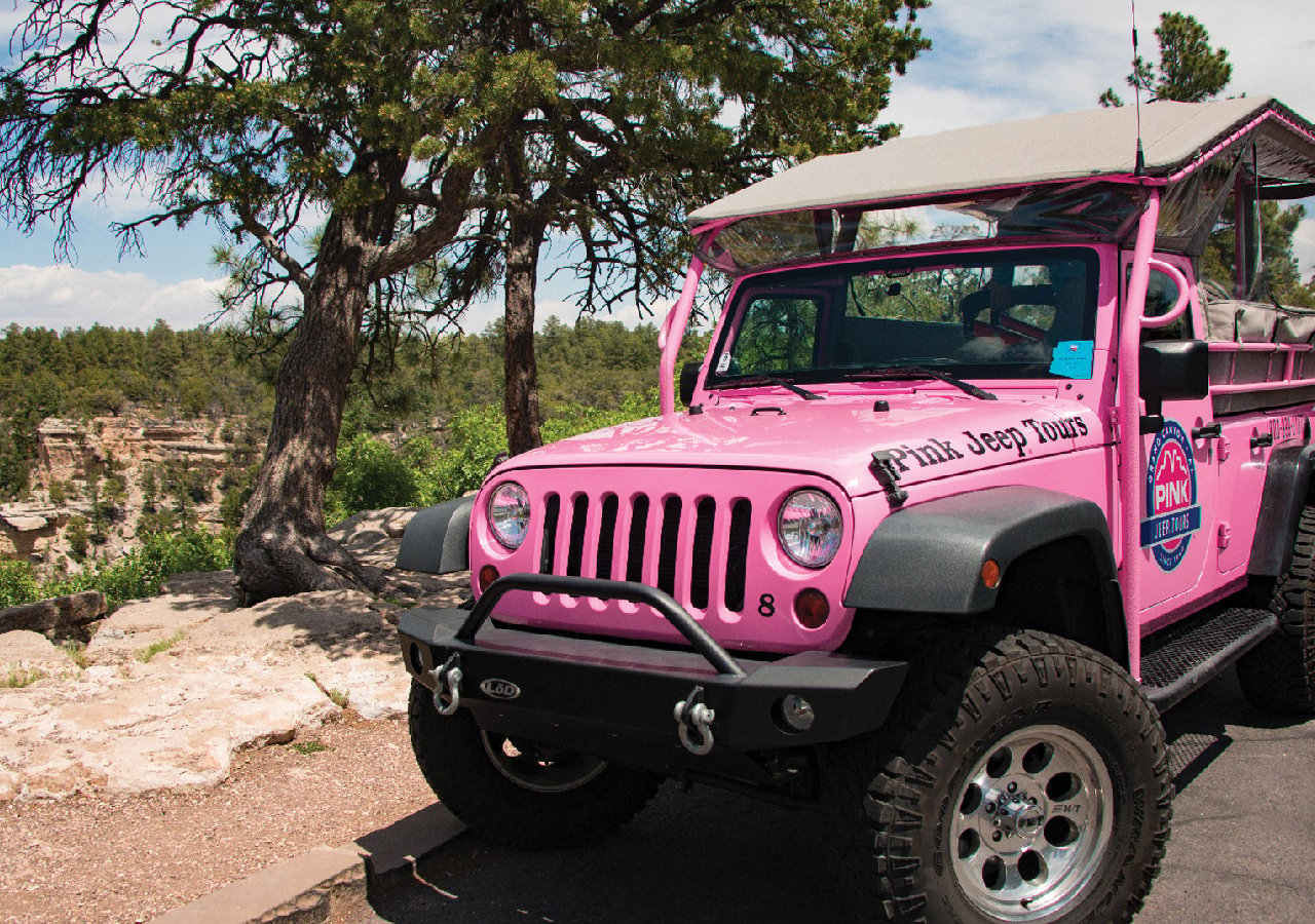 Grand Canyon Desert View & South Rim Pink Jeep Tour from Tusayan