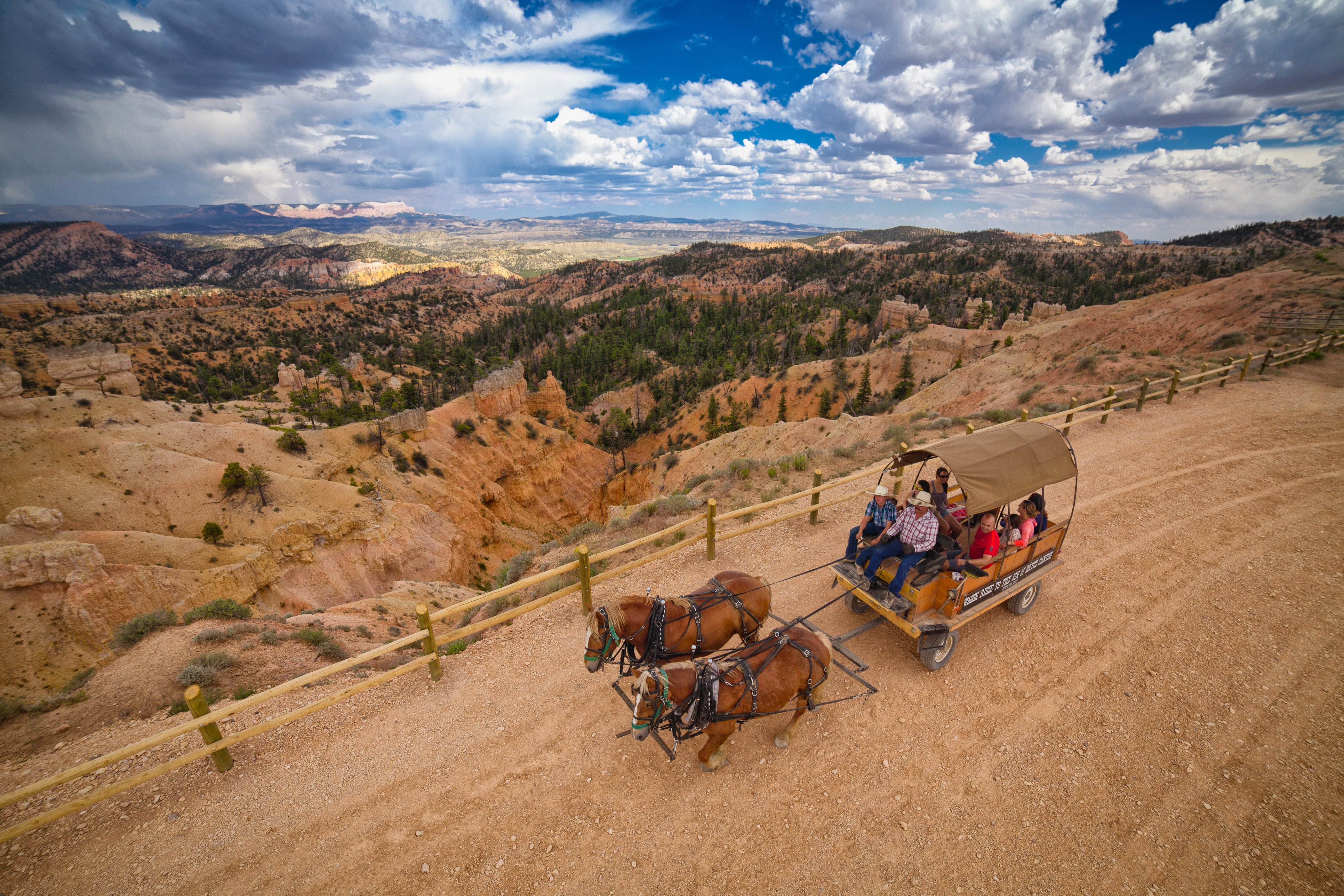 Horse-Drawn Wagon Journey to Bryce Canyon Rim