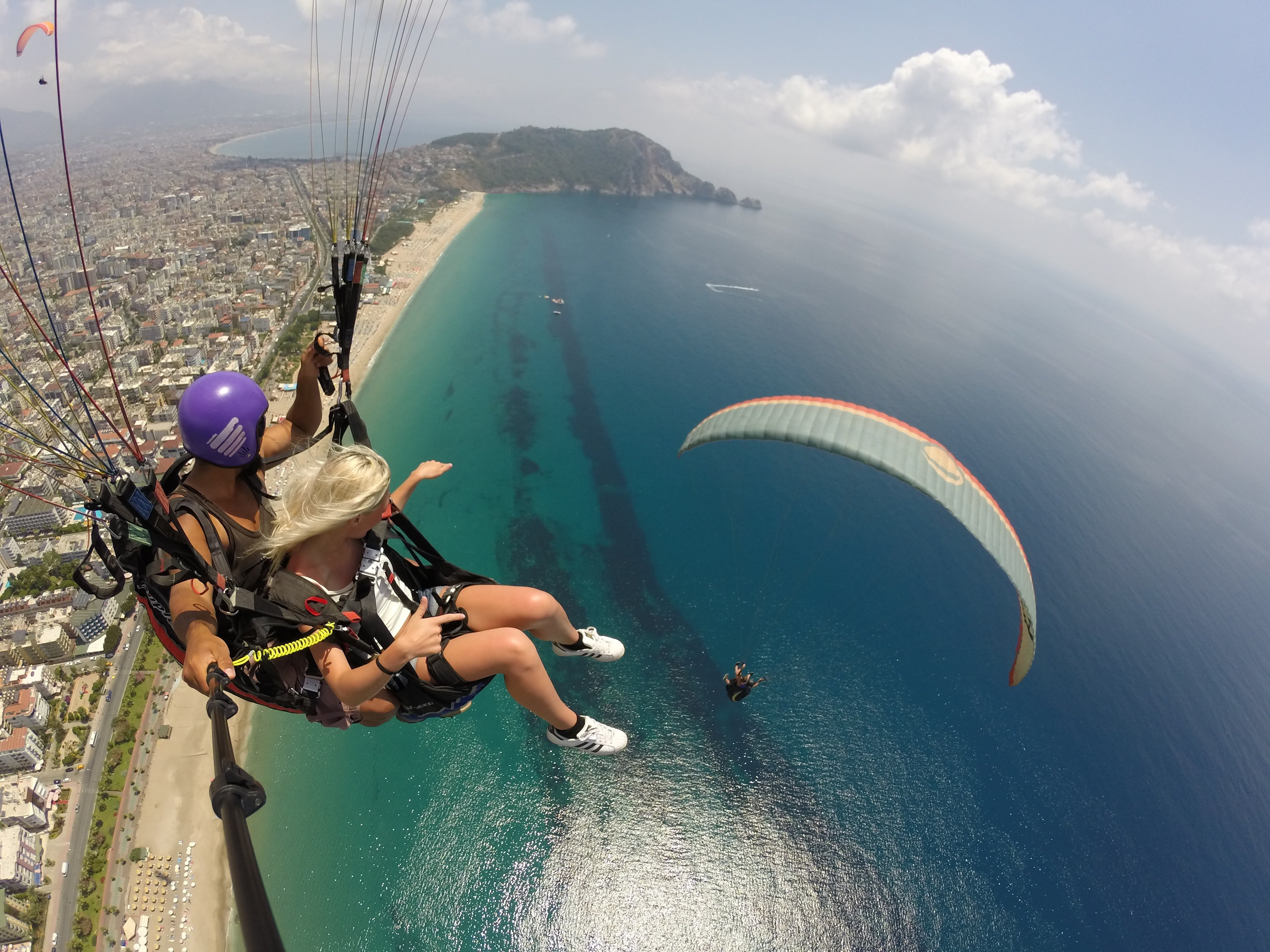 Tandem Paragliding Over Cleopatra Beach
