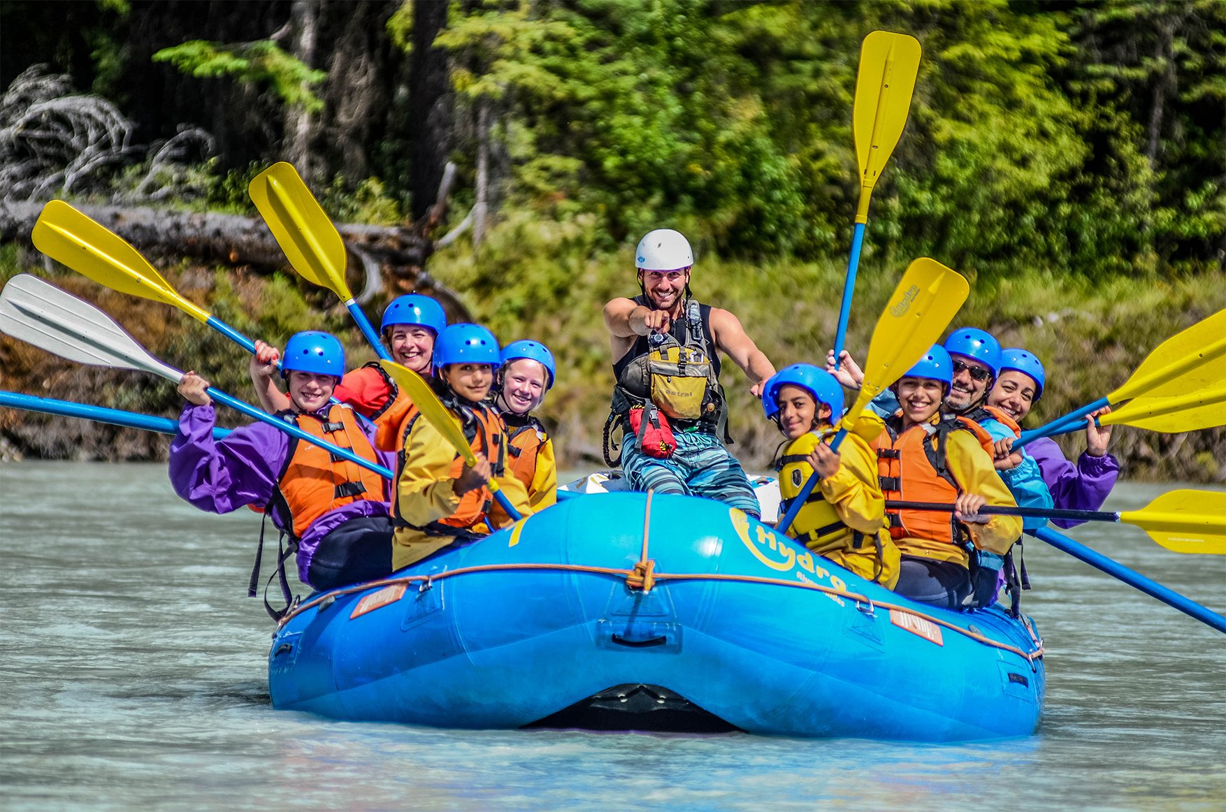 Kicking Horse River family rafting adventure