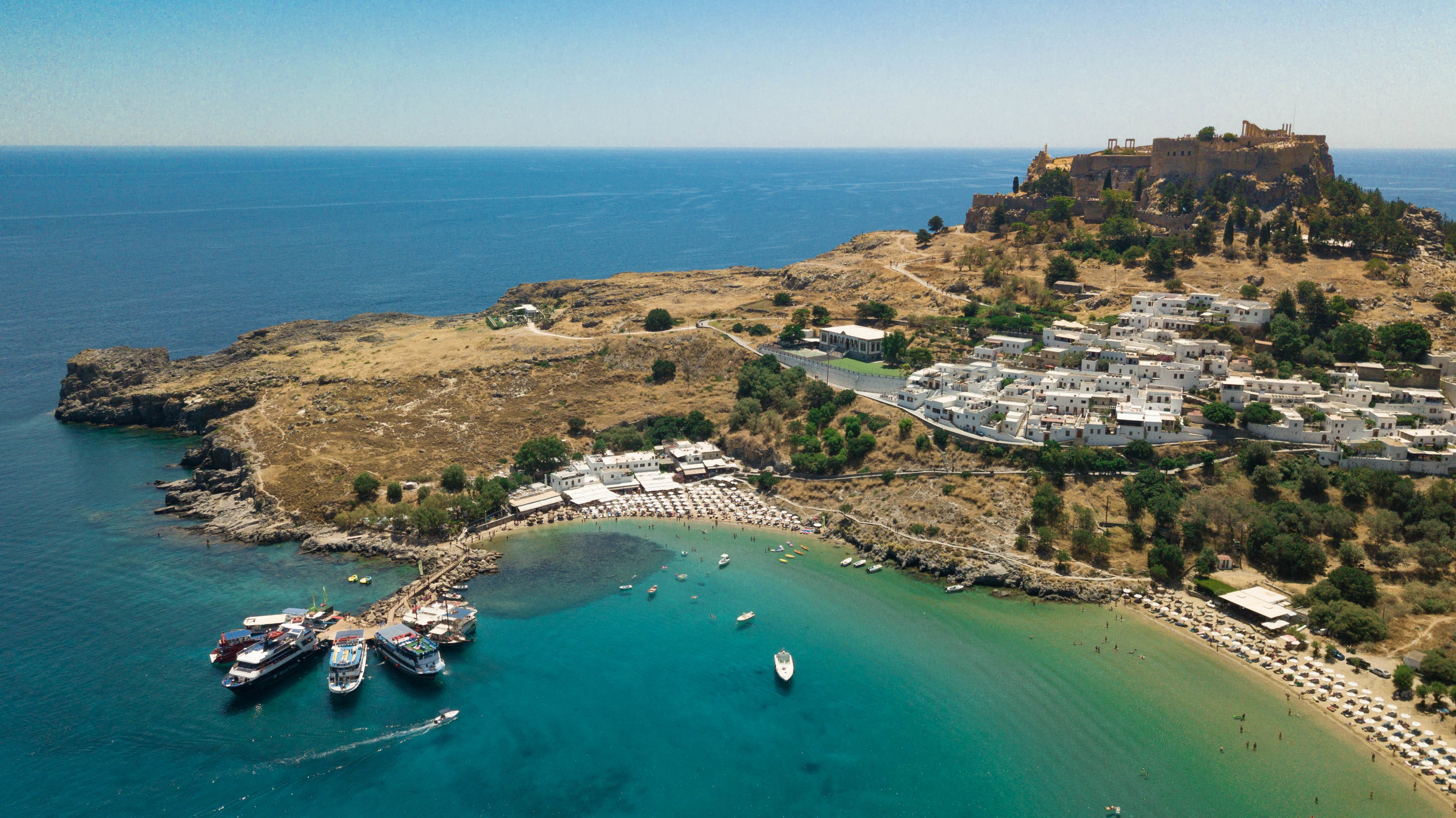 Rhodes East Coast Cruise to Lindos with Swim Stops