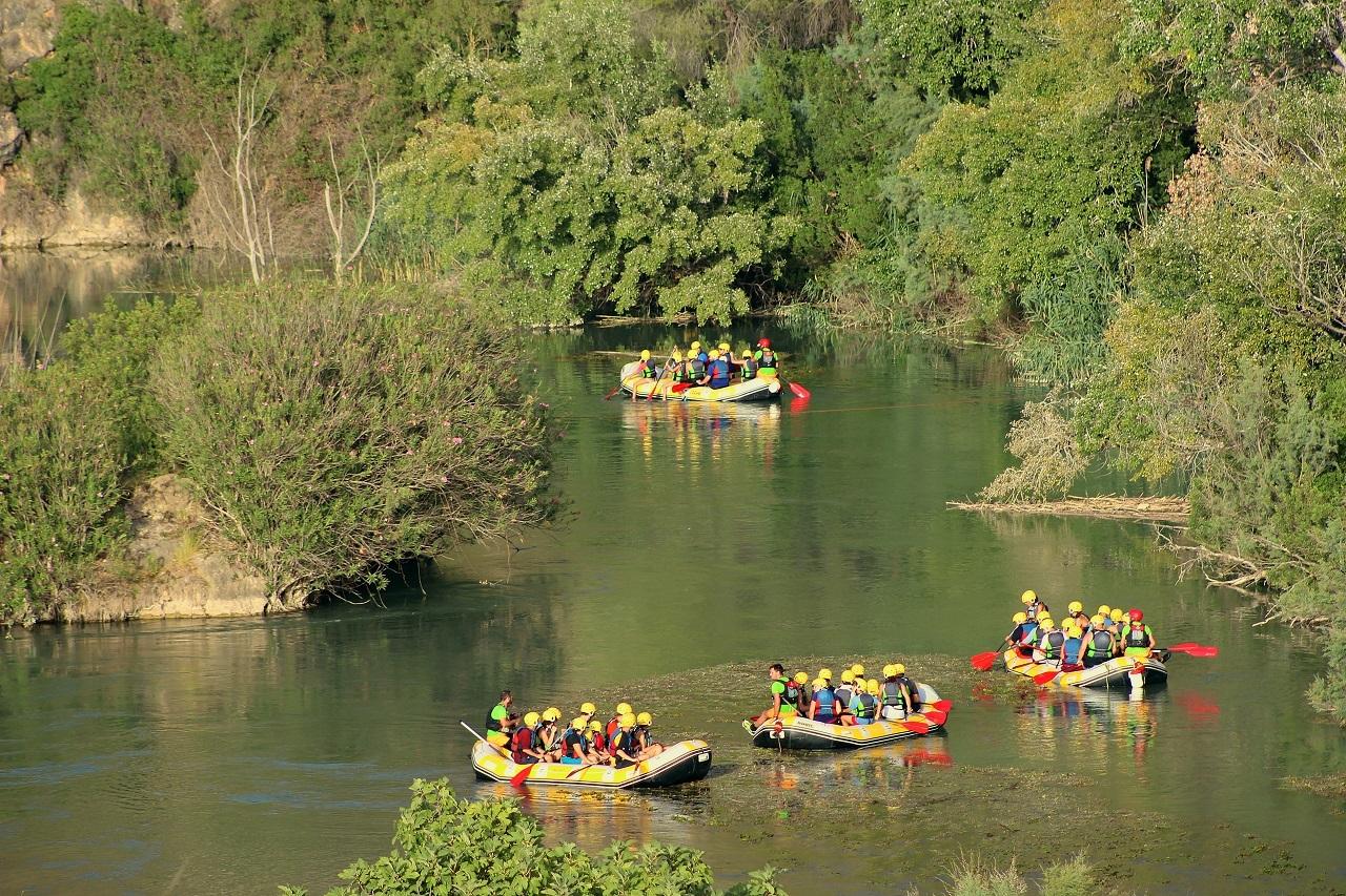 Almadenes Canyon Rafting with Cave Art & Wildlife