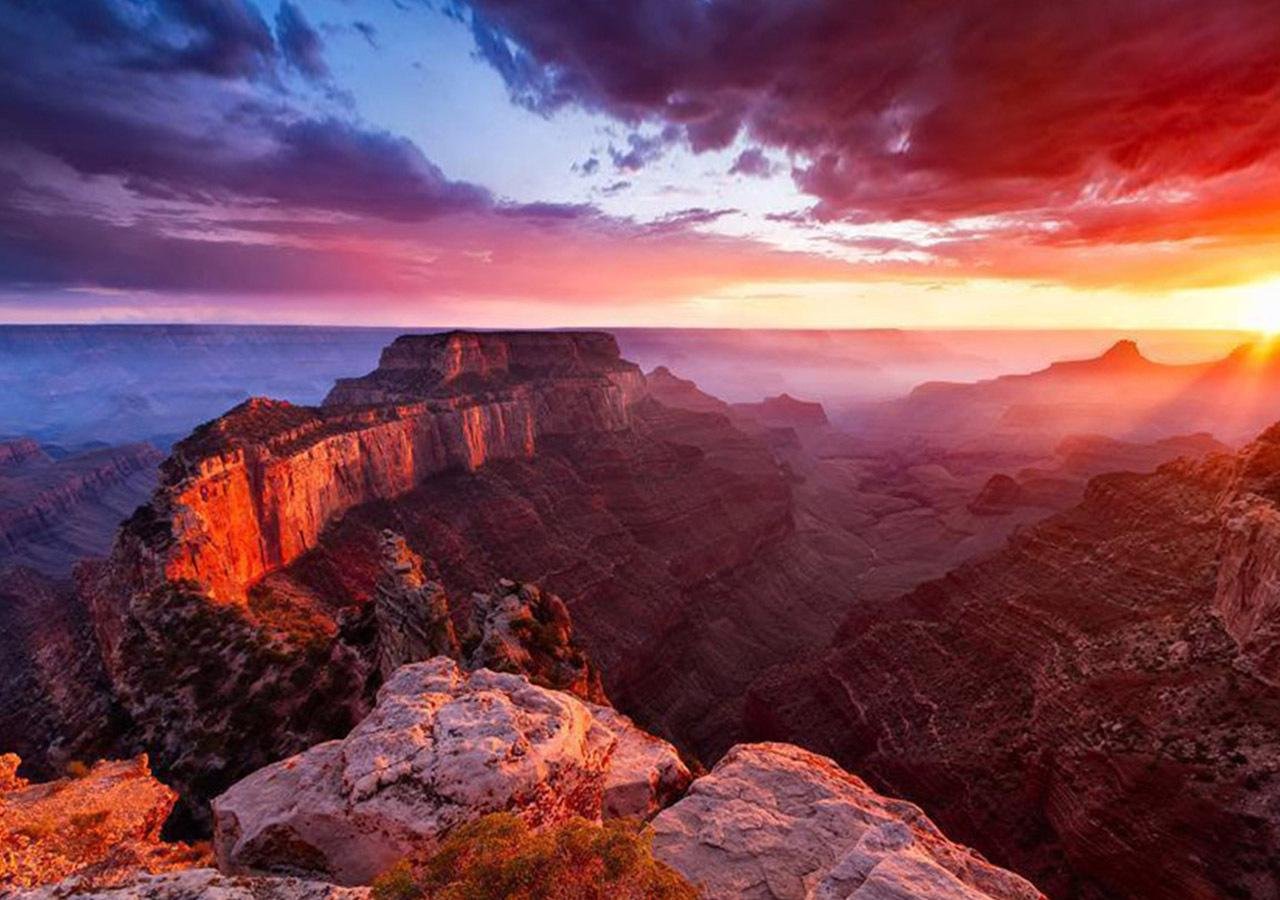 Grand Canyon South Rim Day Trip with Sunset from Sedona or Flagstaff