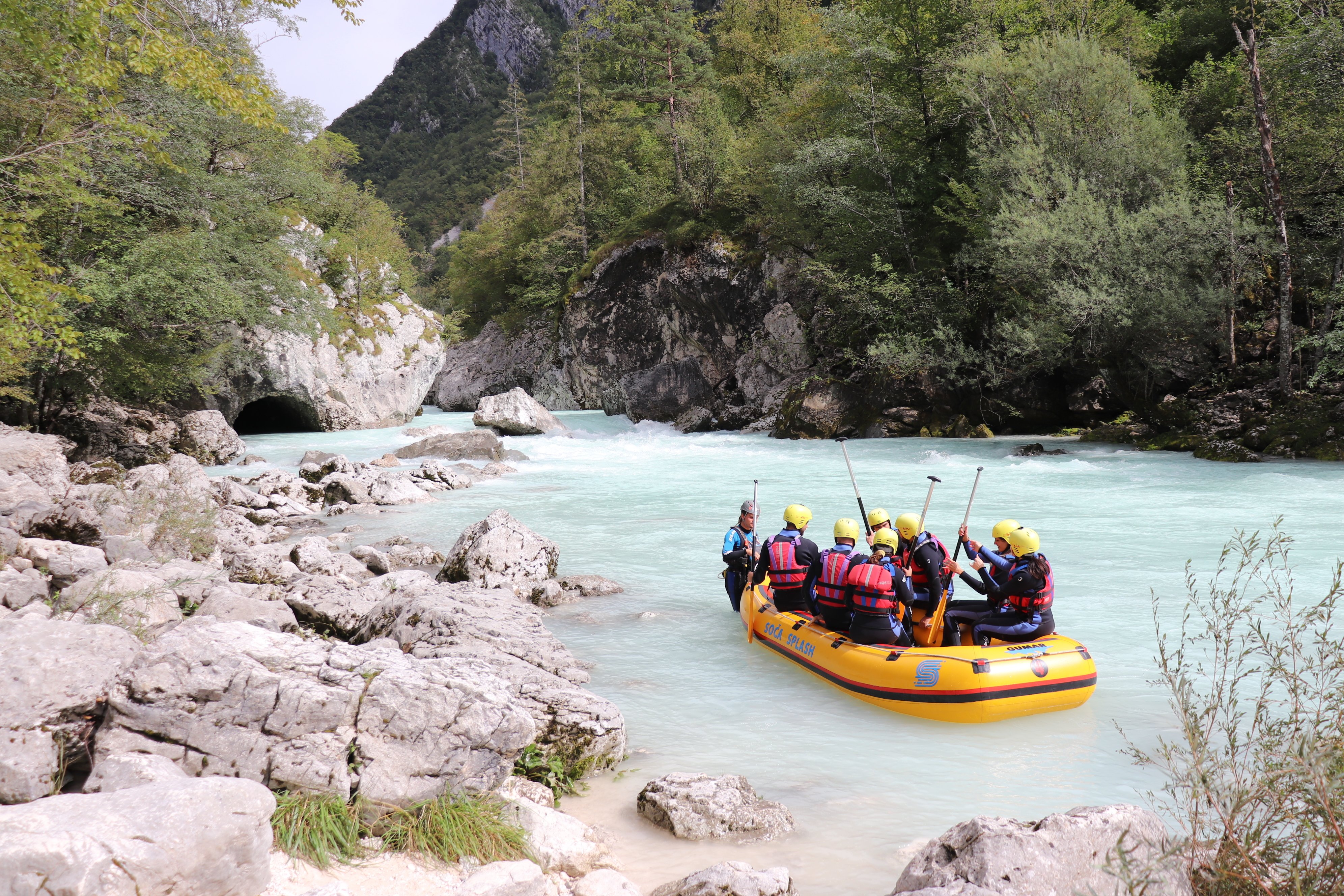 Slovenia: Half-Day Rafting Tour on Soča River with Photos — Soča River and Julian Alps scenery (12)
