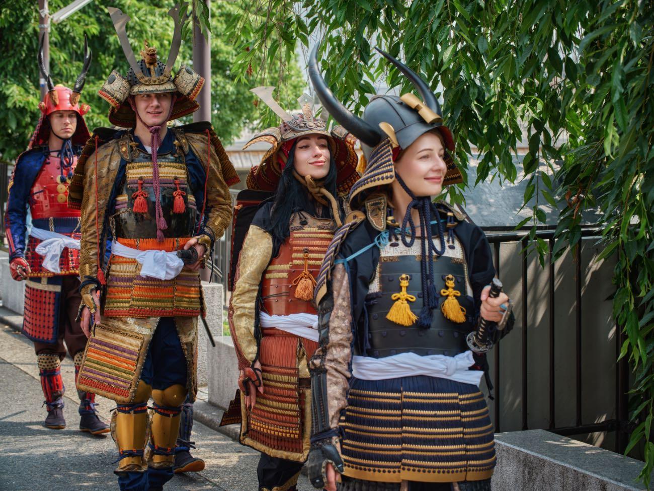 Kyoto Samurai Walk: Armor, Matcha & Riverside Photoshoot