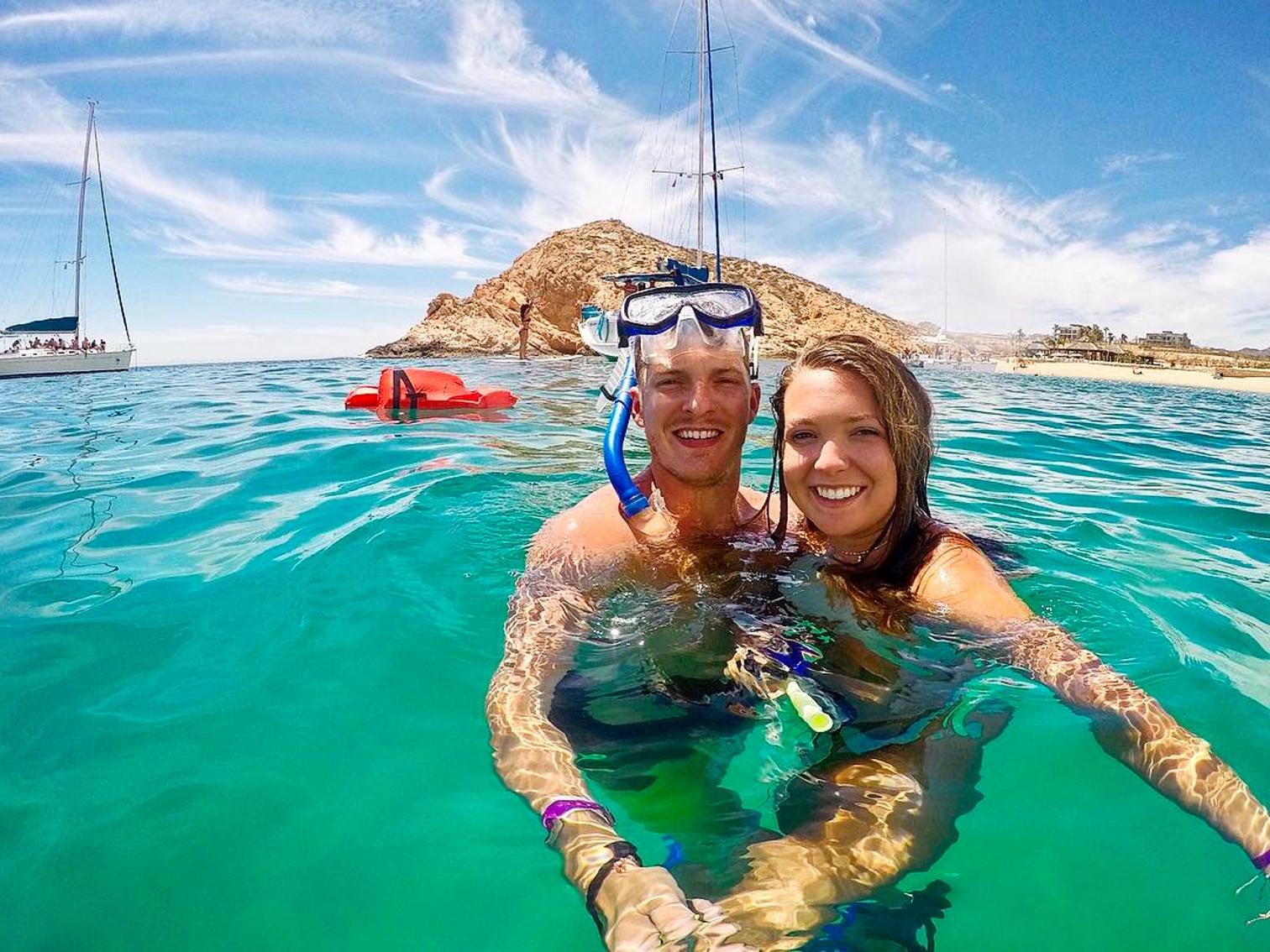 Cabo Catamaran Snorkel & Sightseeing with Open Bar