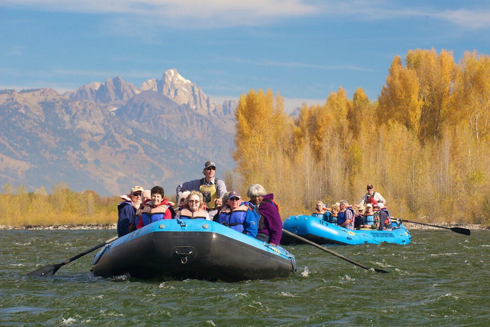 7-mile Snake River float with Teton views through a private ranch, Jackson Hole