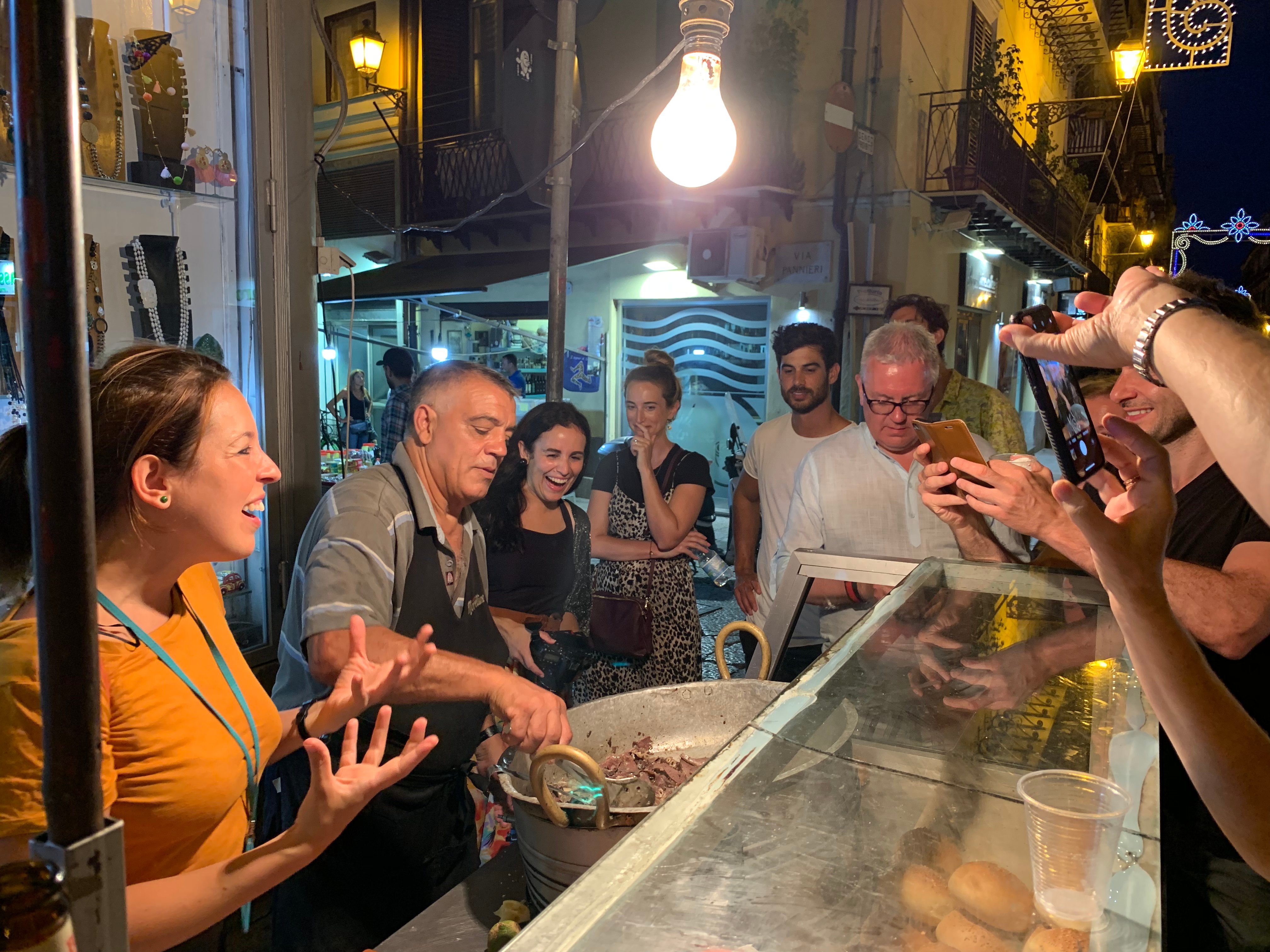 food tour in Palermo — Palermo: Small Group Night Street Food Tour
