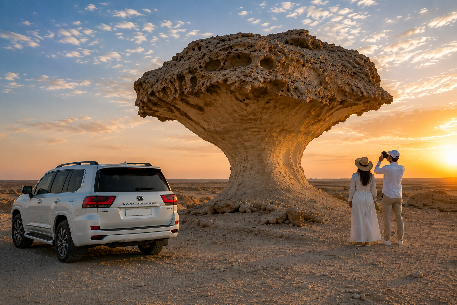 Western Qatar Heritage: Zekreet Fort & Mushroom Rock Formations