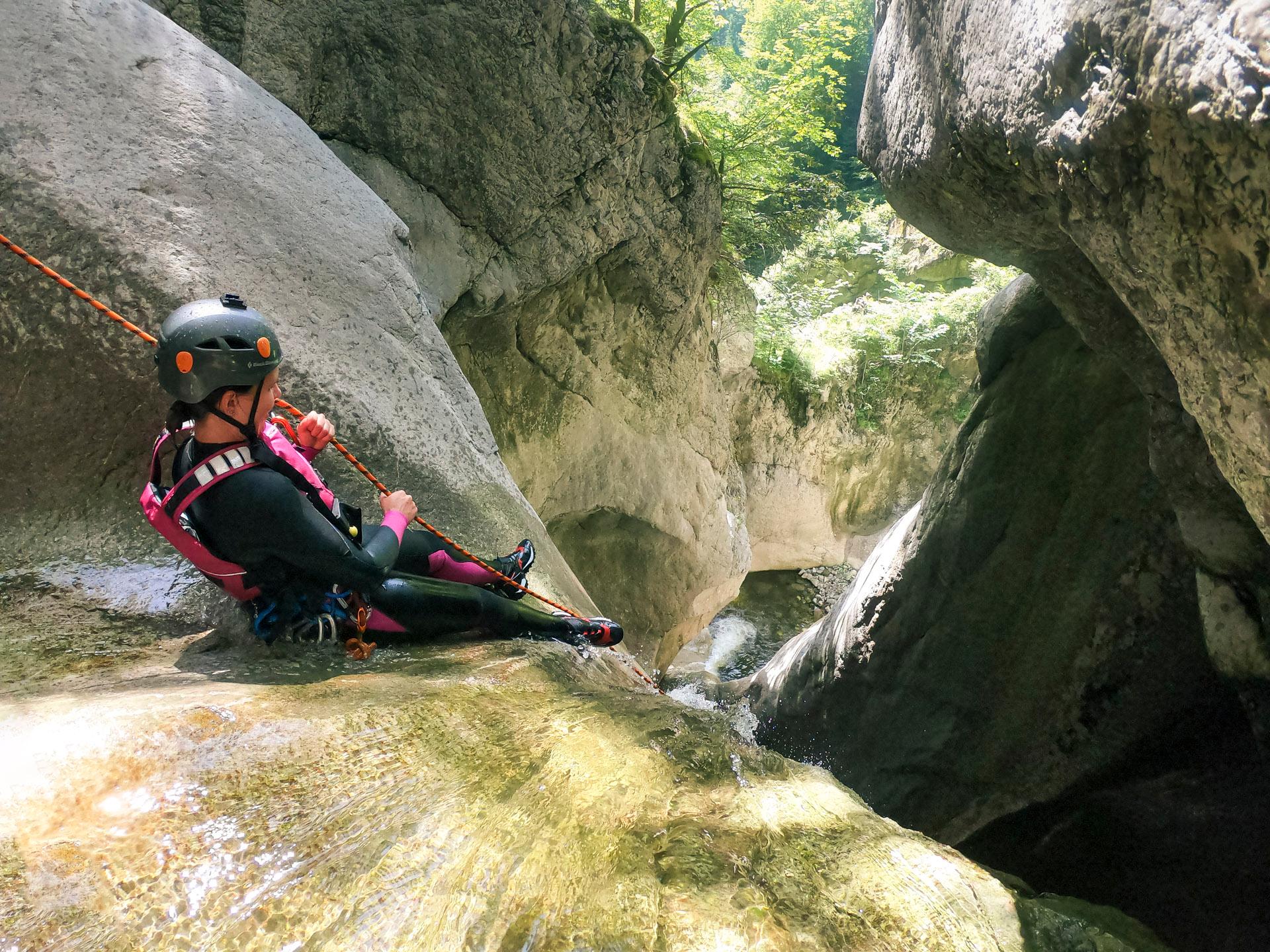 Chli Schliere Advanced Canyoning Adventure from Interlaken