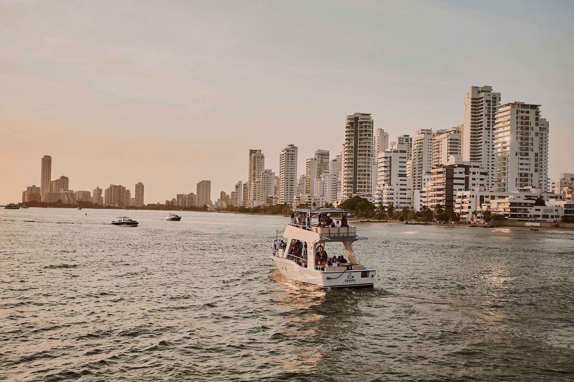 Cartagena Sunset Yacht Cruise with Open Bar