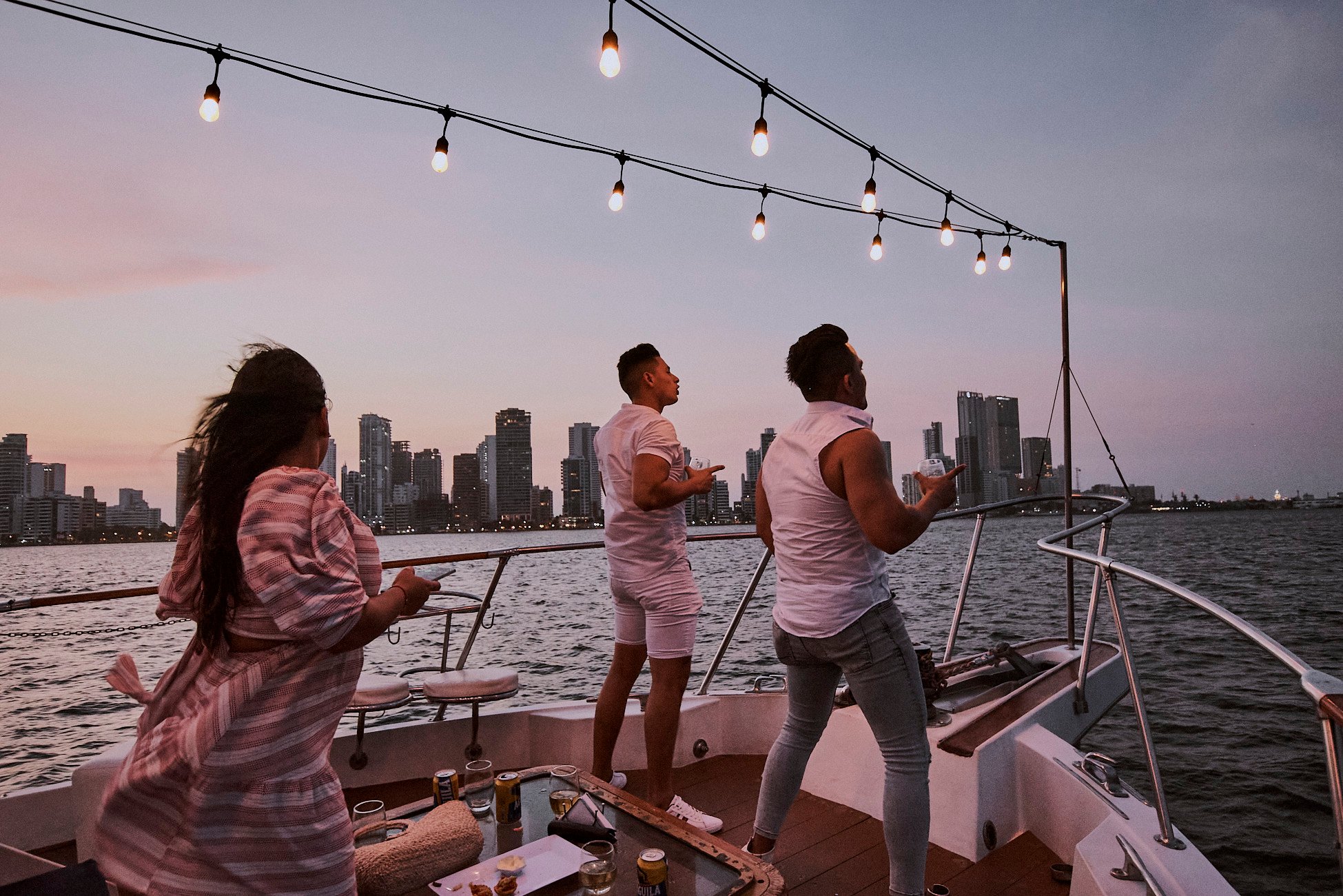 Cartagena Sunset Yacht Cruise with Open Bar