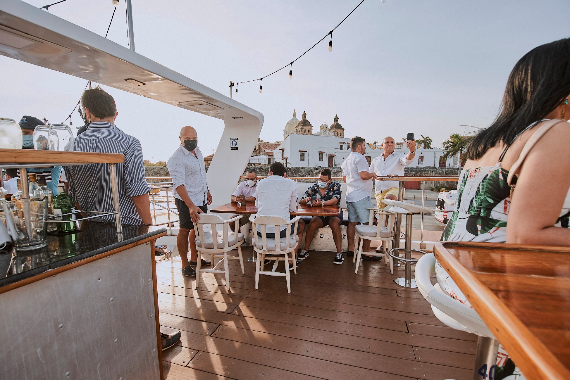 Cartagena Sunset Yacht Cruise with Open Bar